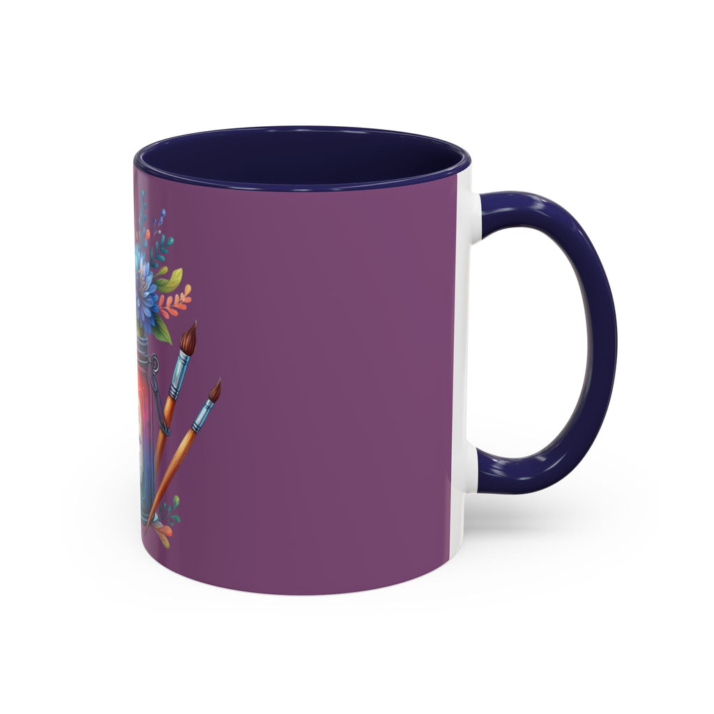 Faith & Love Floral Accent Coffee Mug — Colorful Candle Jar Design (11/15oz)