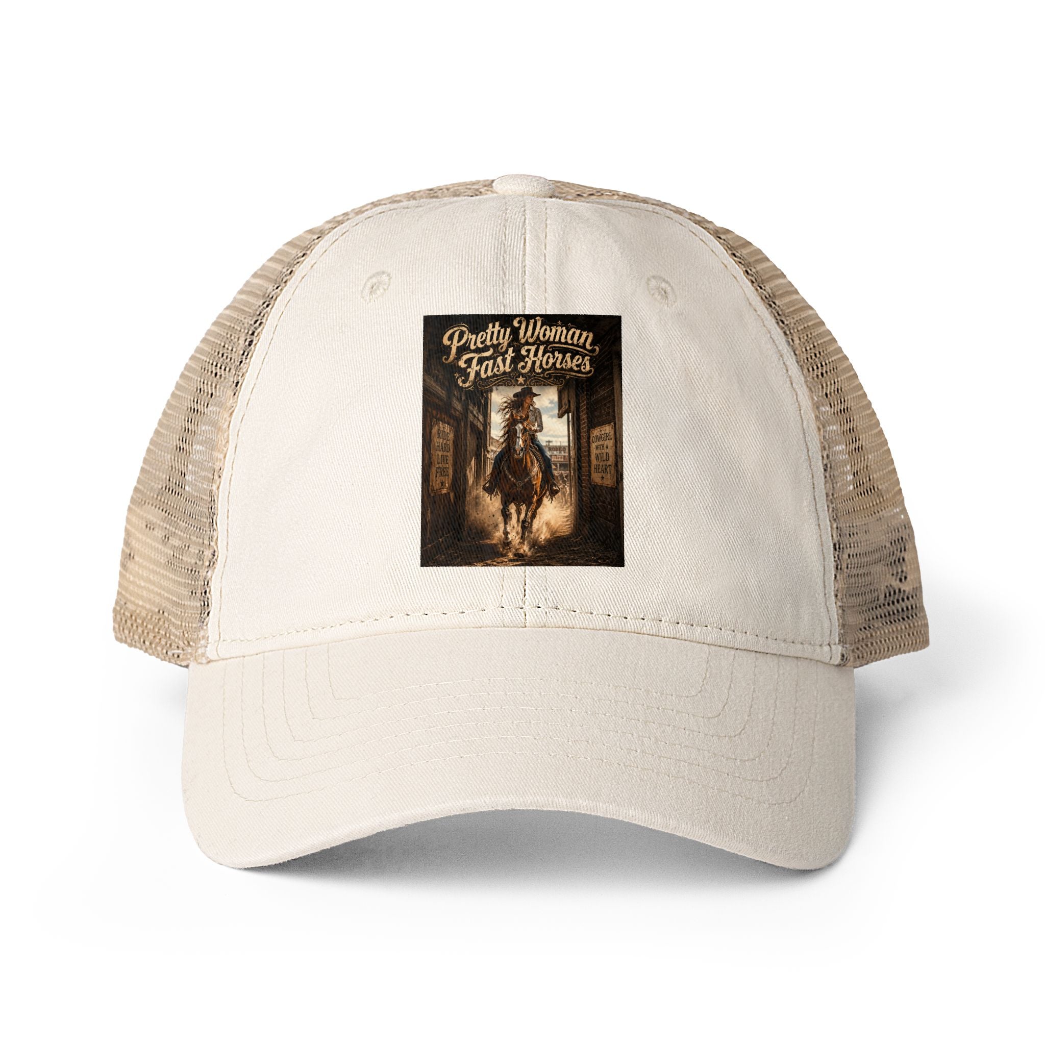 Women's Washed Mesh-Back Cap