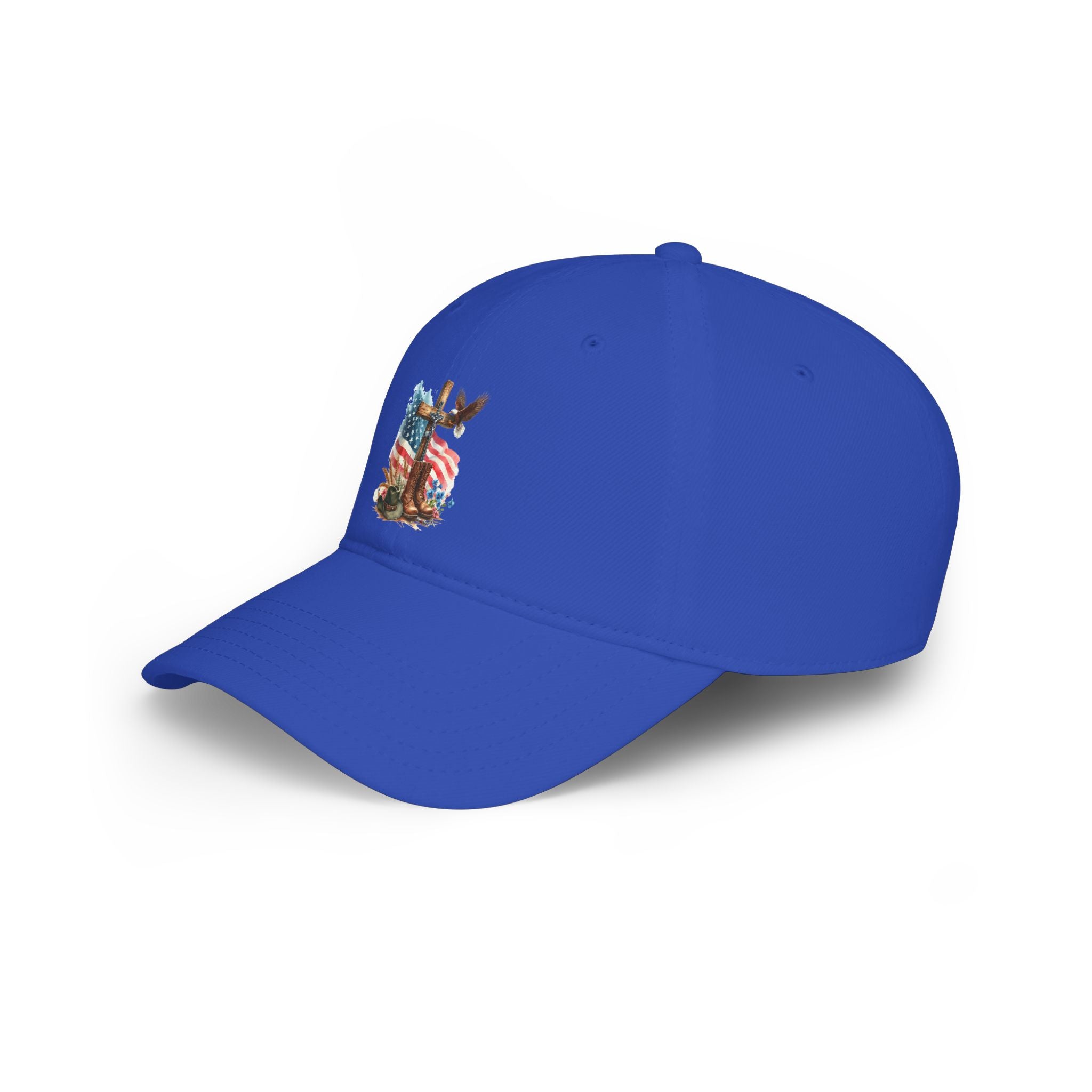 American Flag Cross Cap — Patriotic Low Profile Baseball Hat