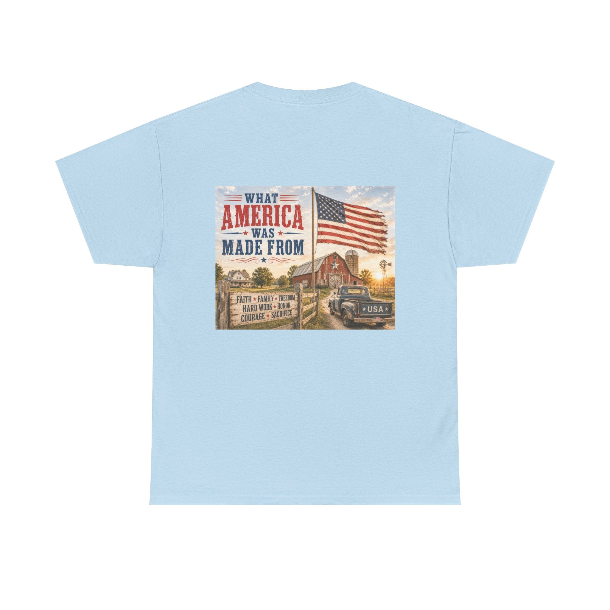 Vintage 'What America Was Made From' Tee - Patriotic Americana Graphic T-Shirt