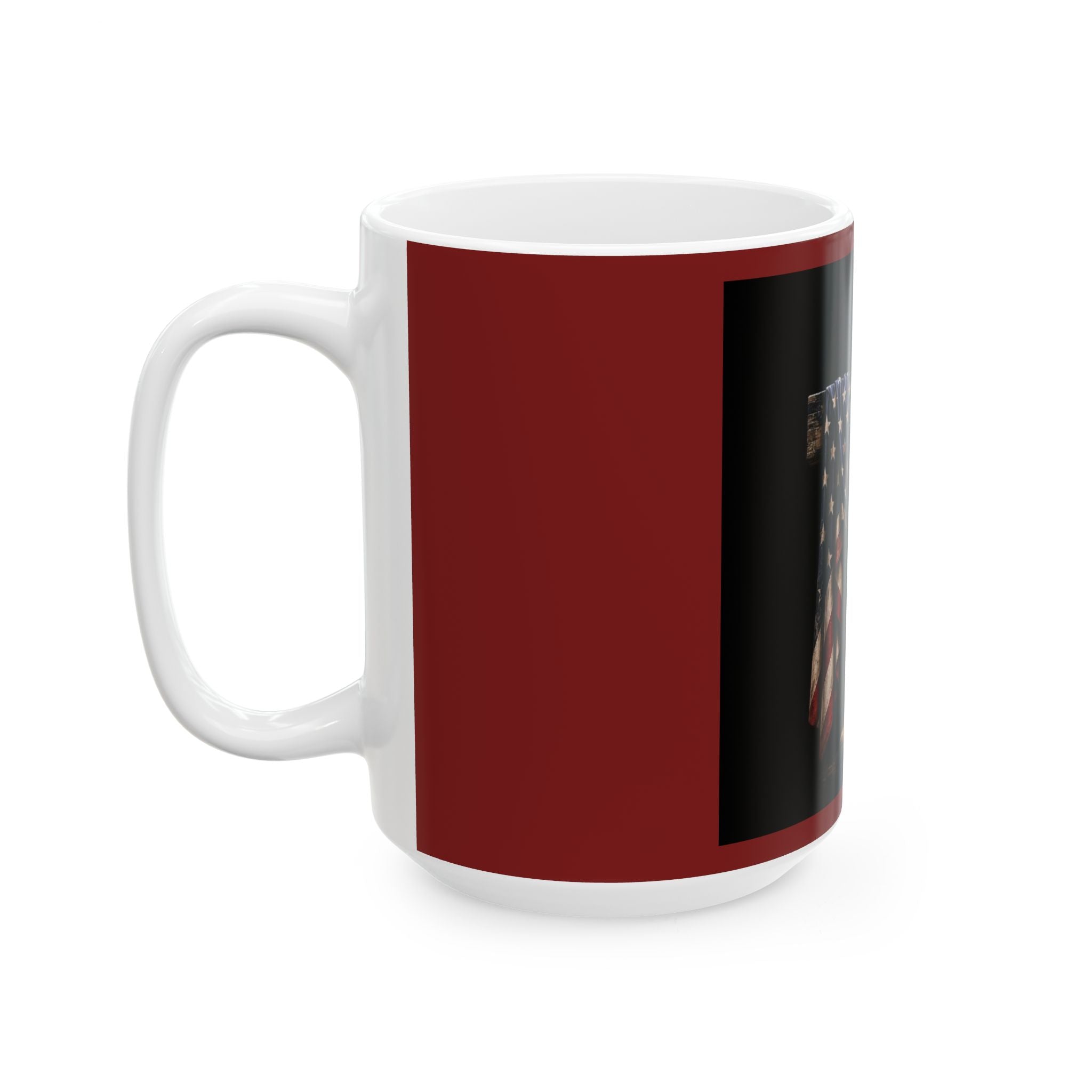 Veteran Memorial Mug — American Flag Battlefield Cross Coffee Cup (11oz/15oz)