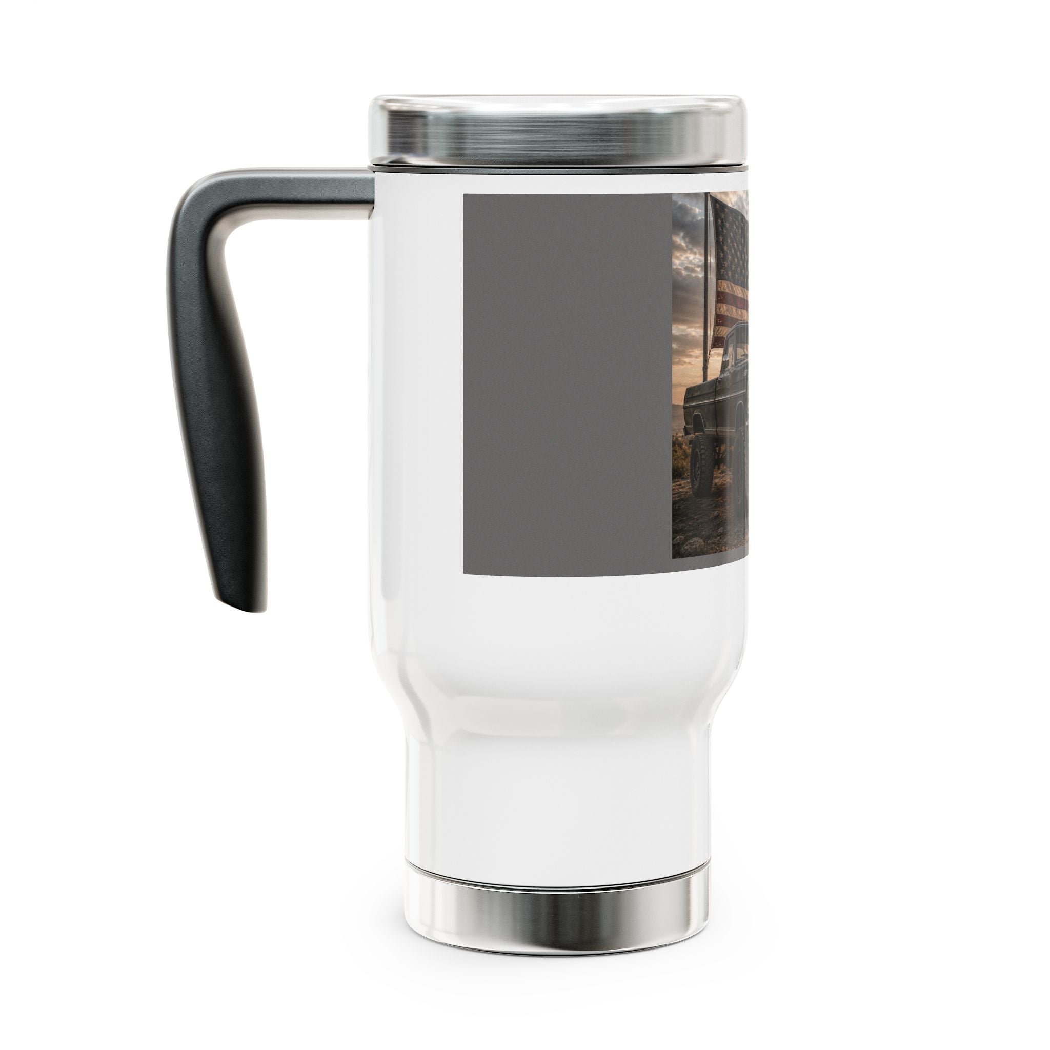 Stainless Steel Travel Mug with Handle, 14oz