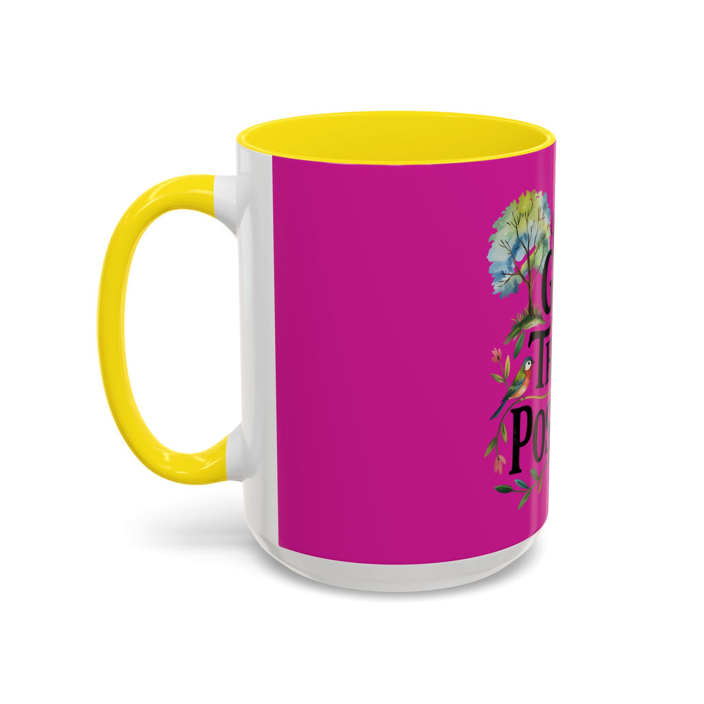 Inspirational Coffee Mug — "With God All Things Are Possible" Floral Accent