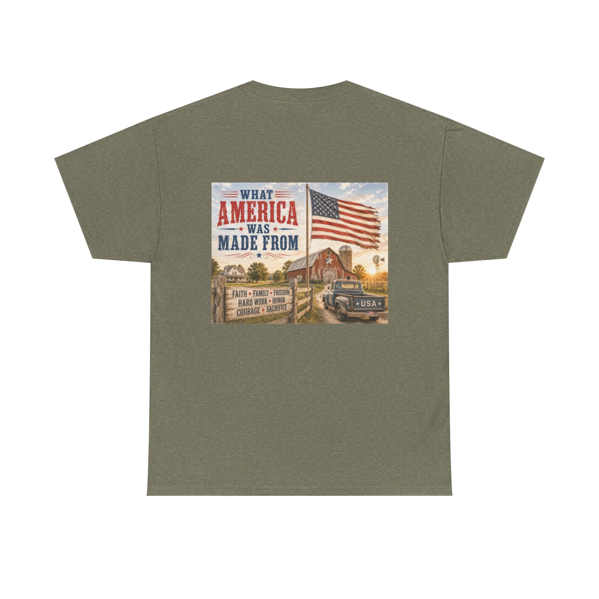 Vintage 'What America Was Made From' Tee - Patriotic Americana Graphic T-Shirt