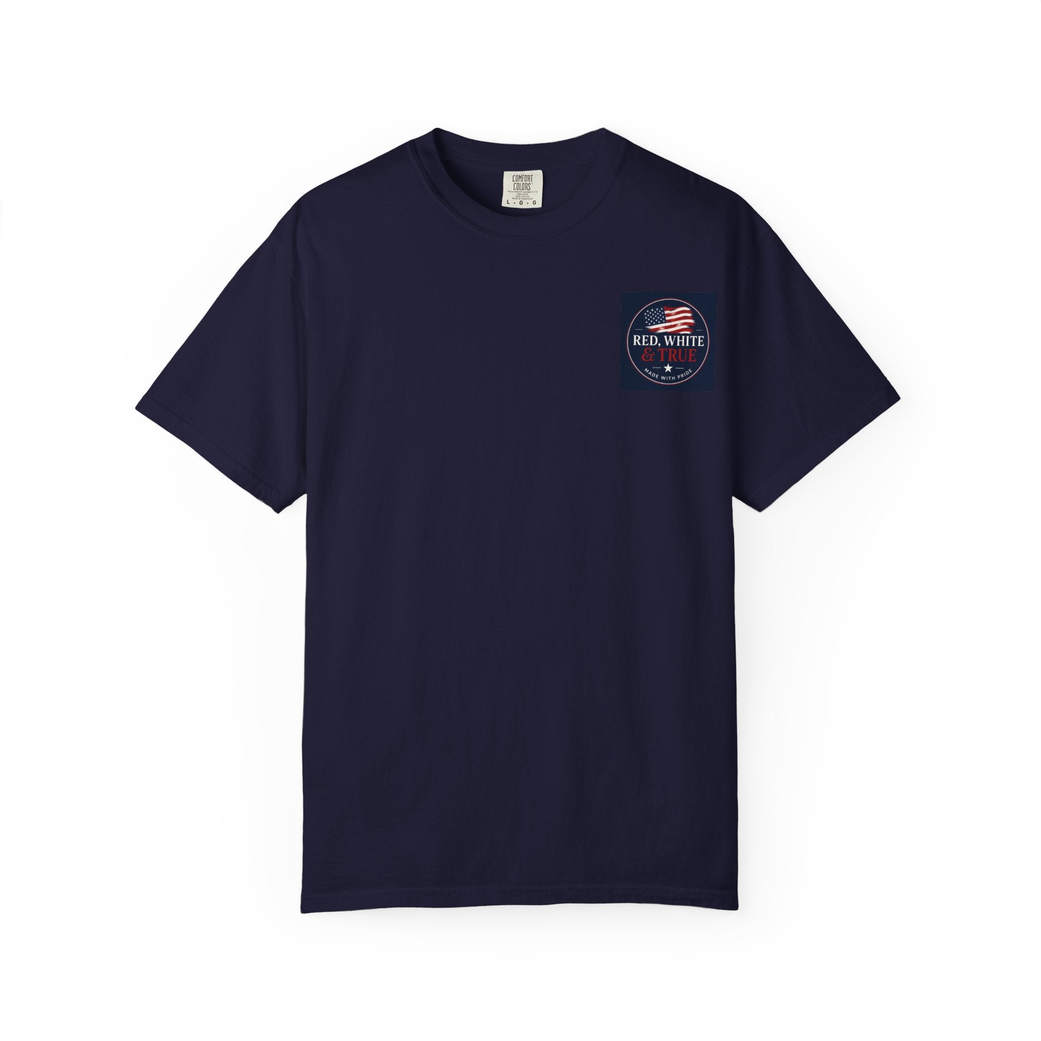 American Flag Cross T-Shirt — Patriotic 'Red White' Memorial Graphic