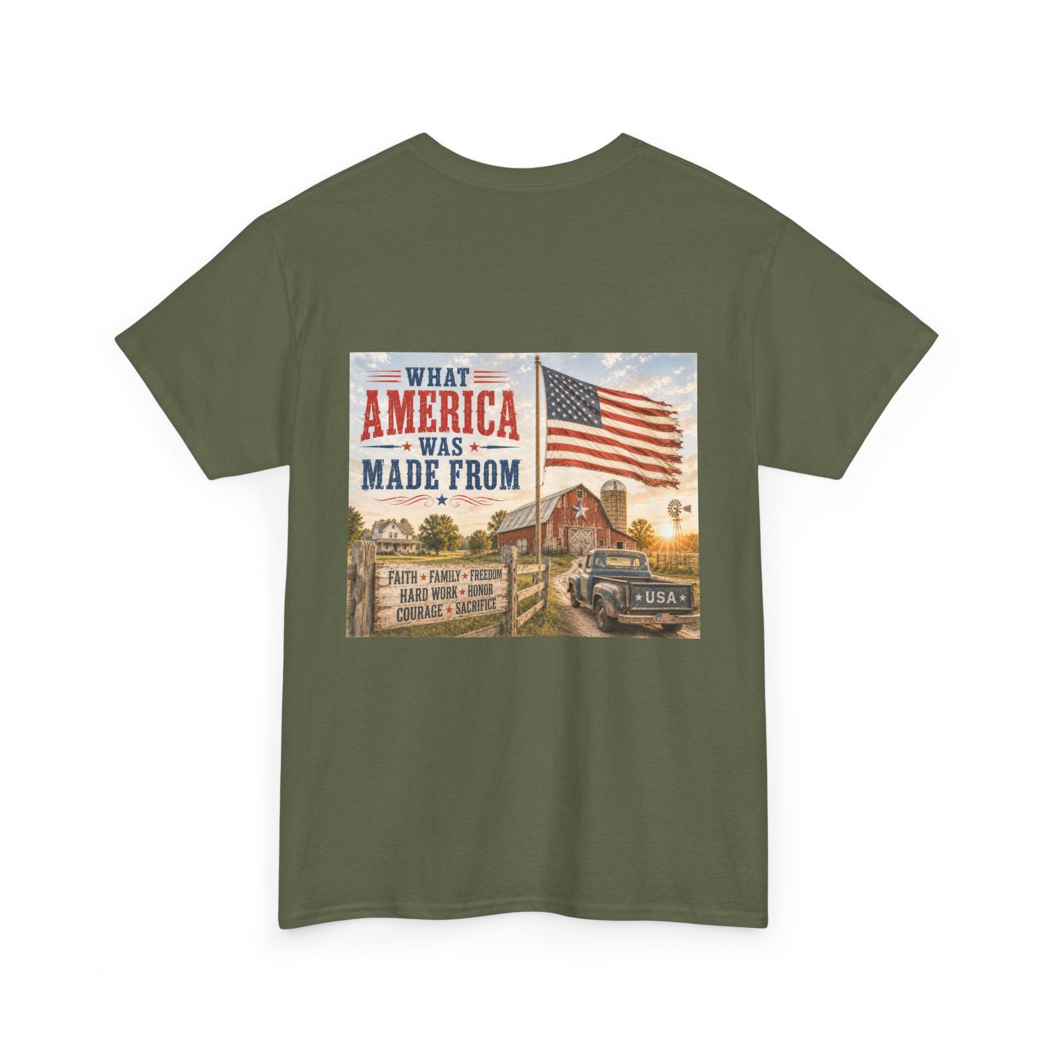 Vintage 'What America Was Made From' Tee - Patriotic Americana Graphic T-Shirt