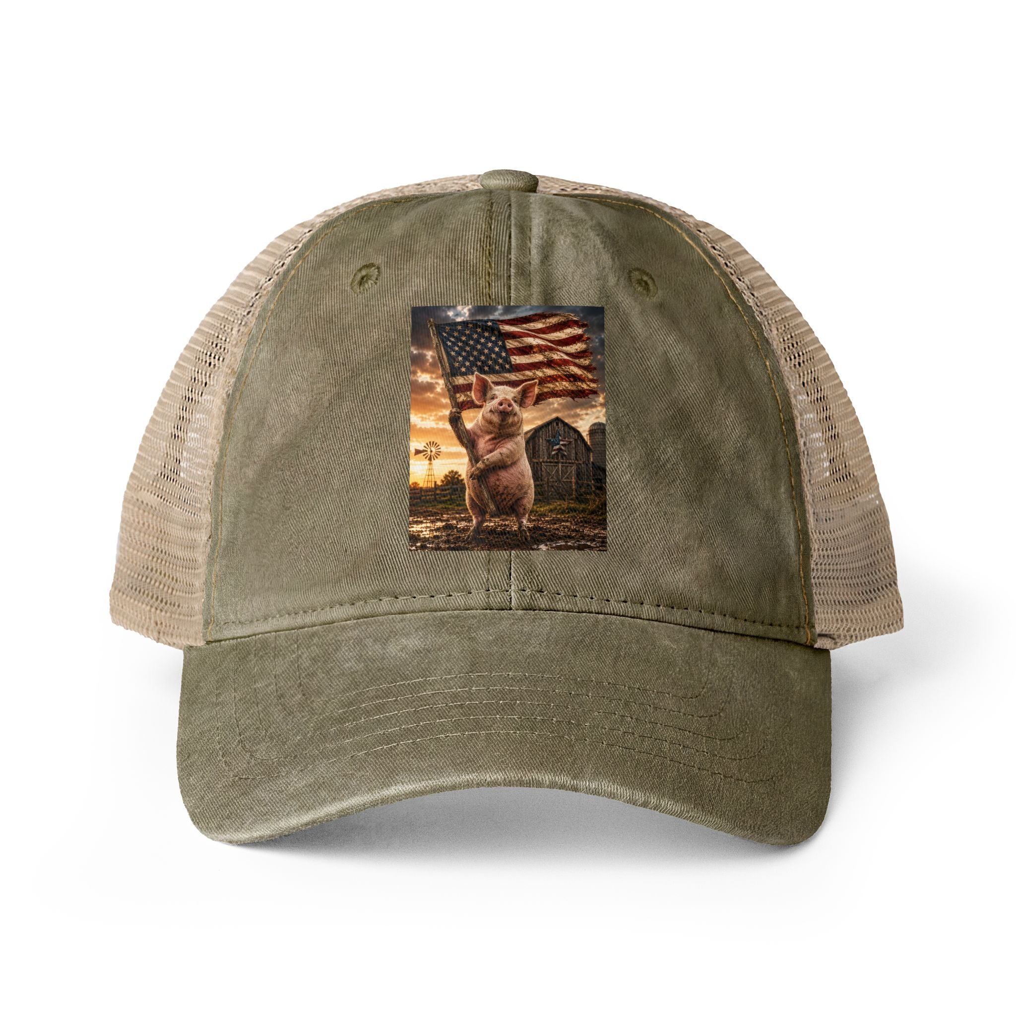 Women's Washed Mesh-Back Cap