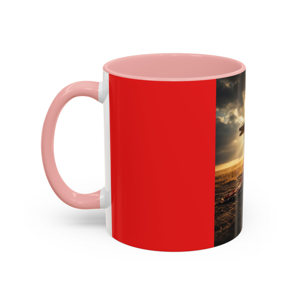 Patriotic Cross Coffee Mug – American Flag Christian Faith 11/15oz Accent Mug