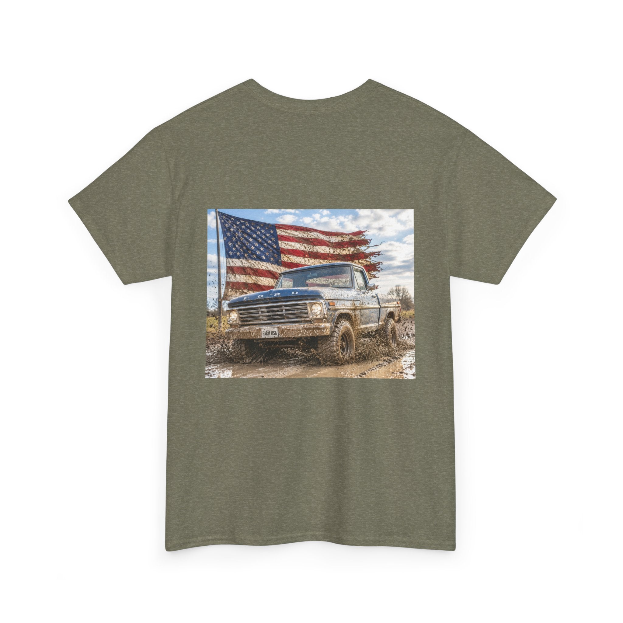 Patriotic Truck T-Shirt — American Flag Off-Road Graphic Tee