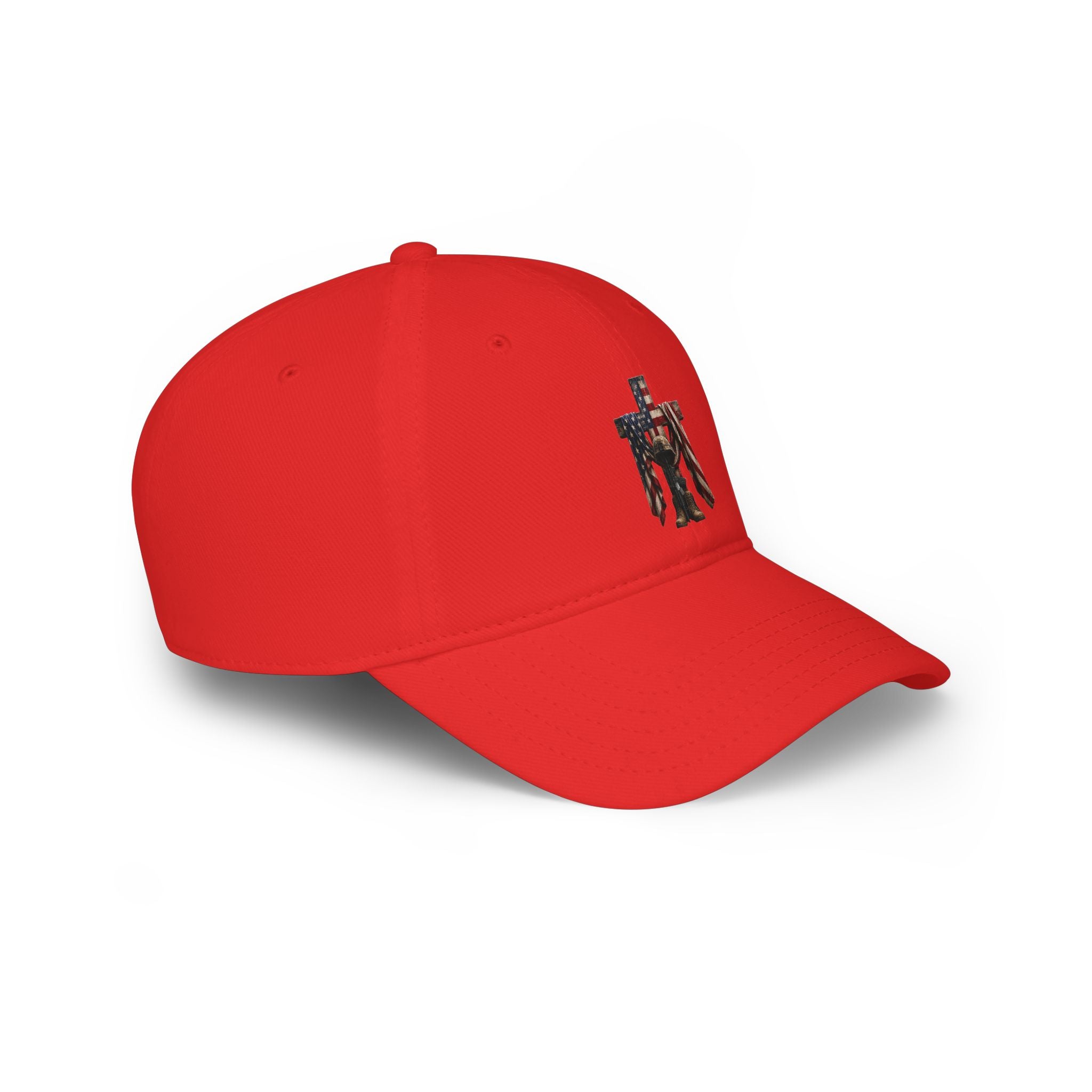 Patriotic Robot Flag Embroidered Cap - Low Profile Baseball Hat