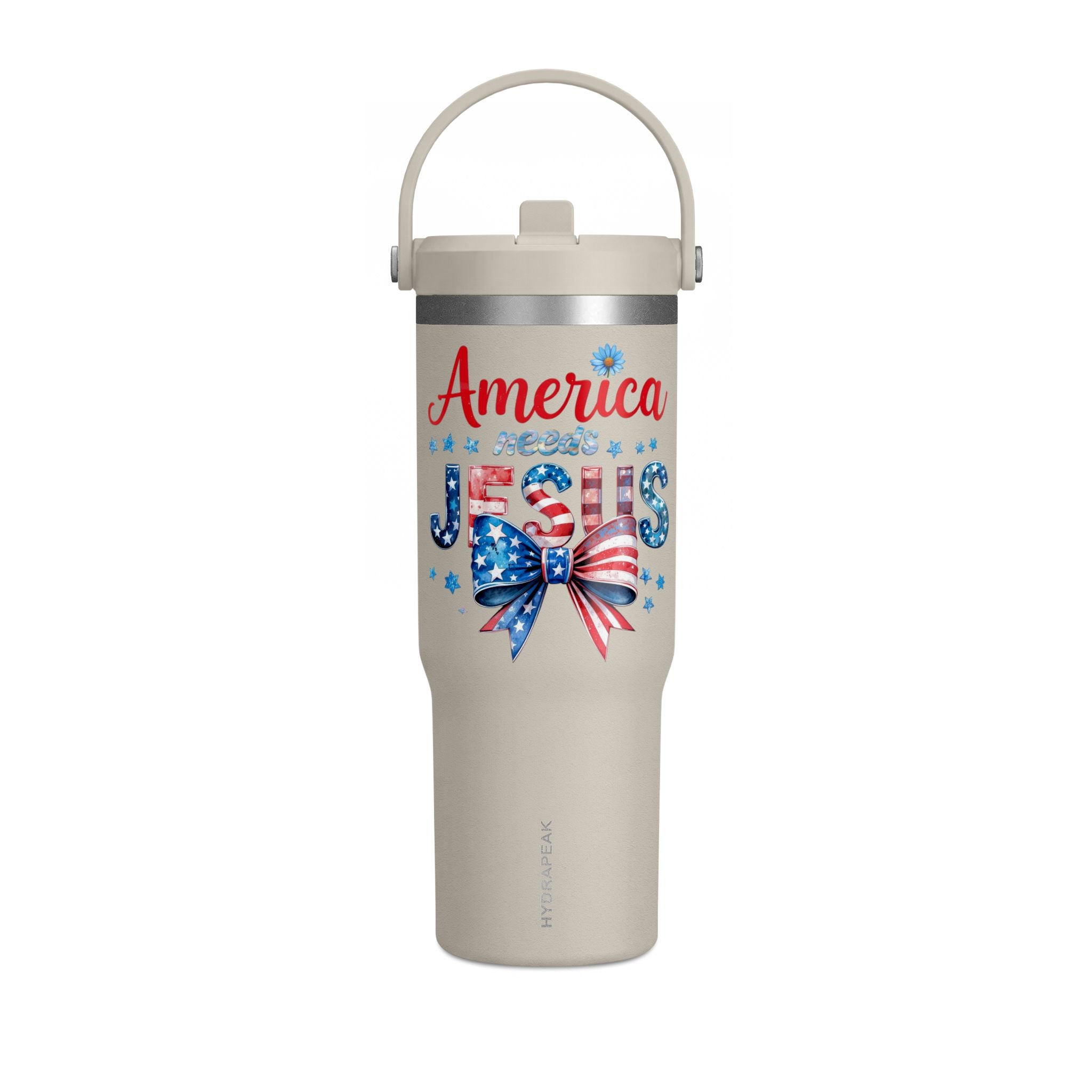 America Needs Jesus 32oz Nomad Tumbler – Patriotic Insulated Travel Mug