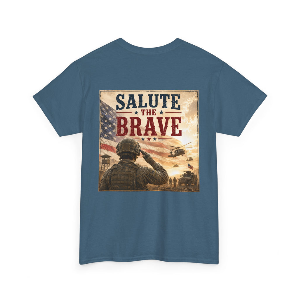 Salute The Brave Military Tribute T-Shirt — Veterans Day Patriotic Tee