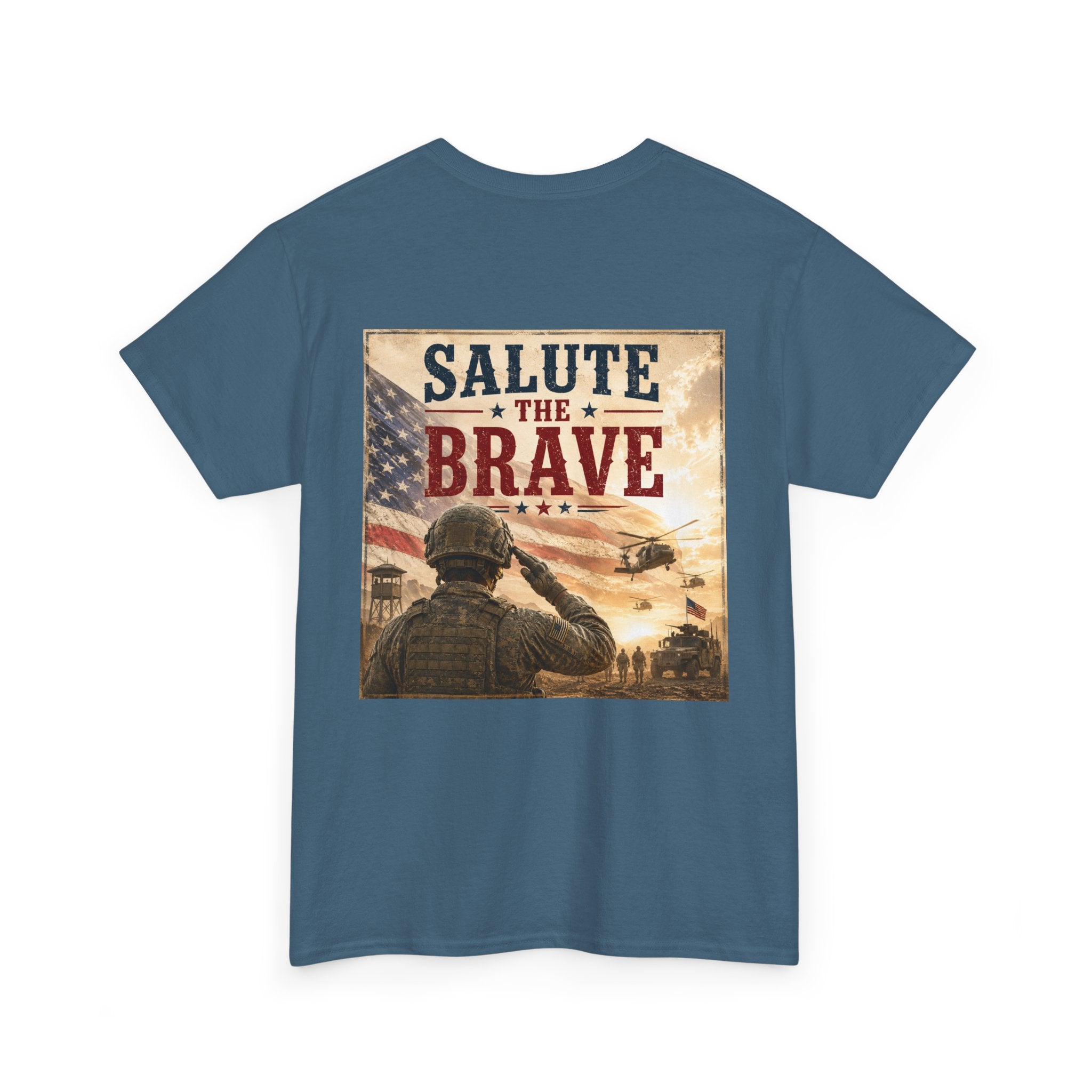 Salute The Brave Military Tribute T-Shirt — Veterans Day Patriotic Tee