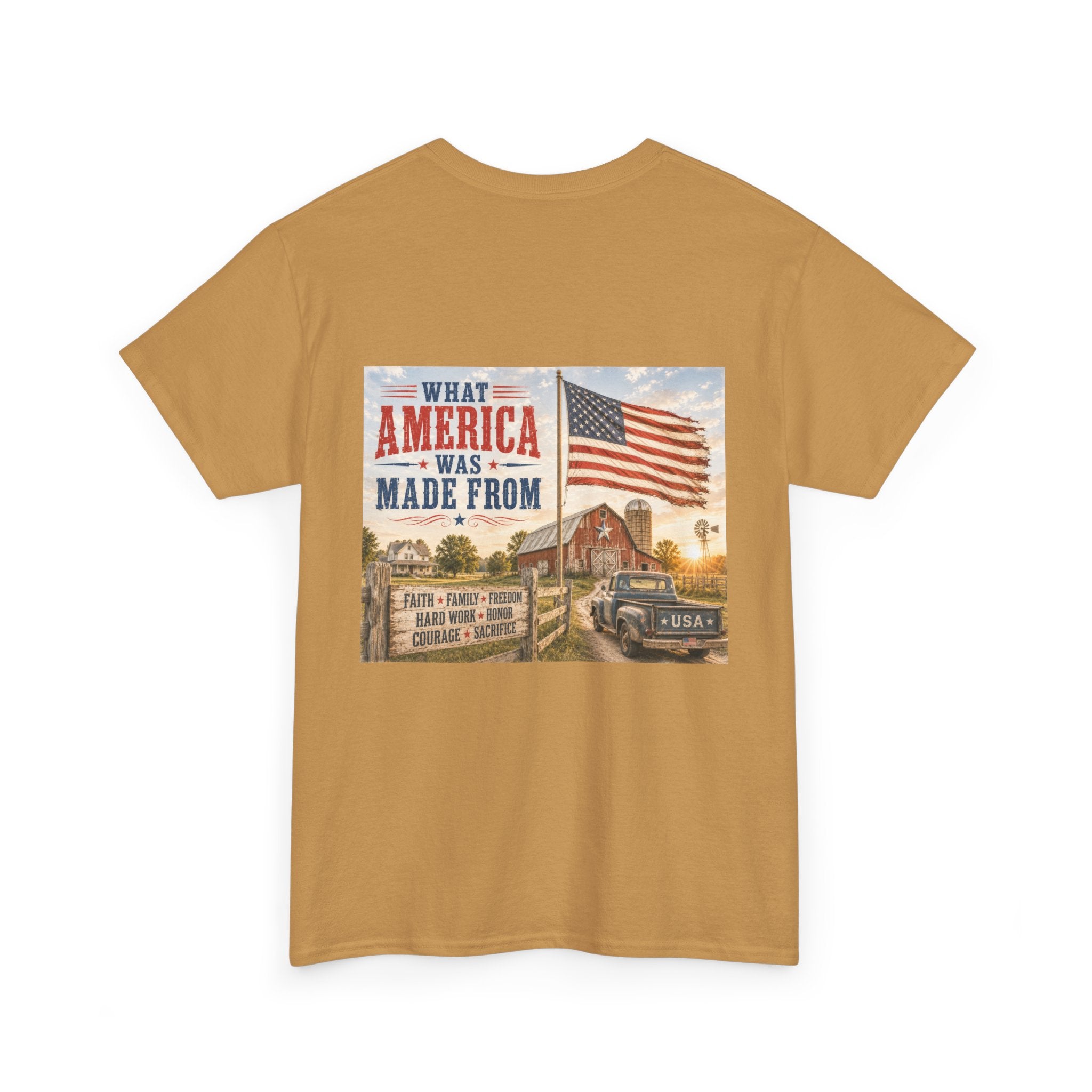 Vintage 'What America Was Made From' Tee - Patriotic Americana Graphic T-Shirt