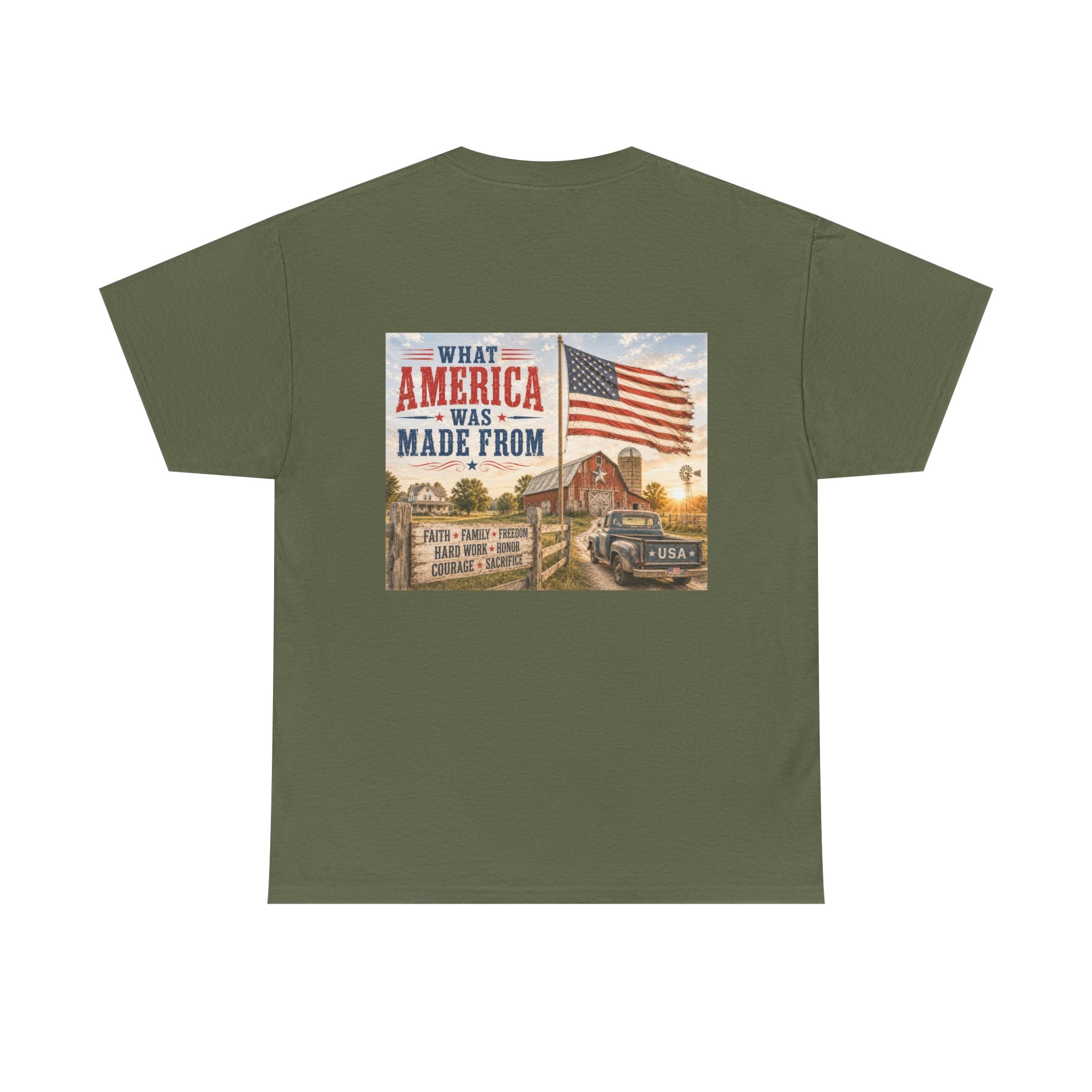 Vintage 'What America Was Made From' Tee - Patriotic Americana Graphic T-Shirt