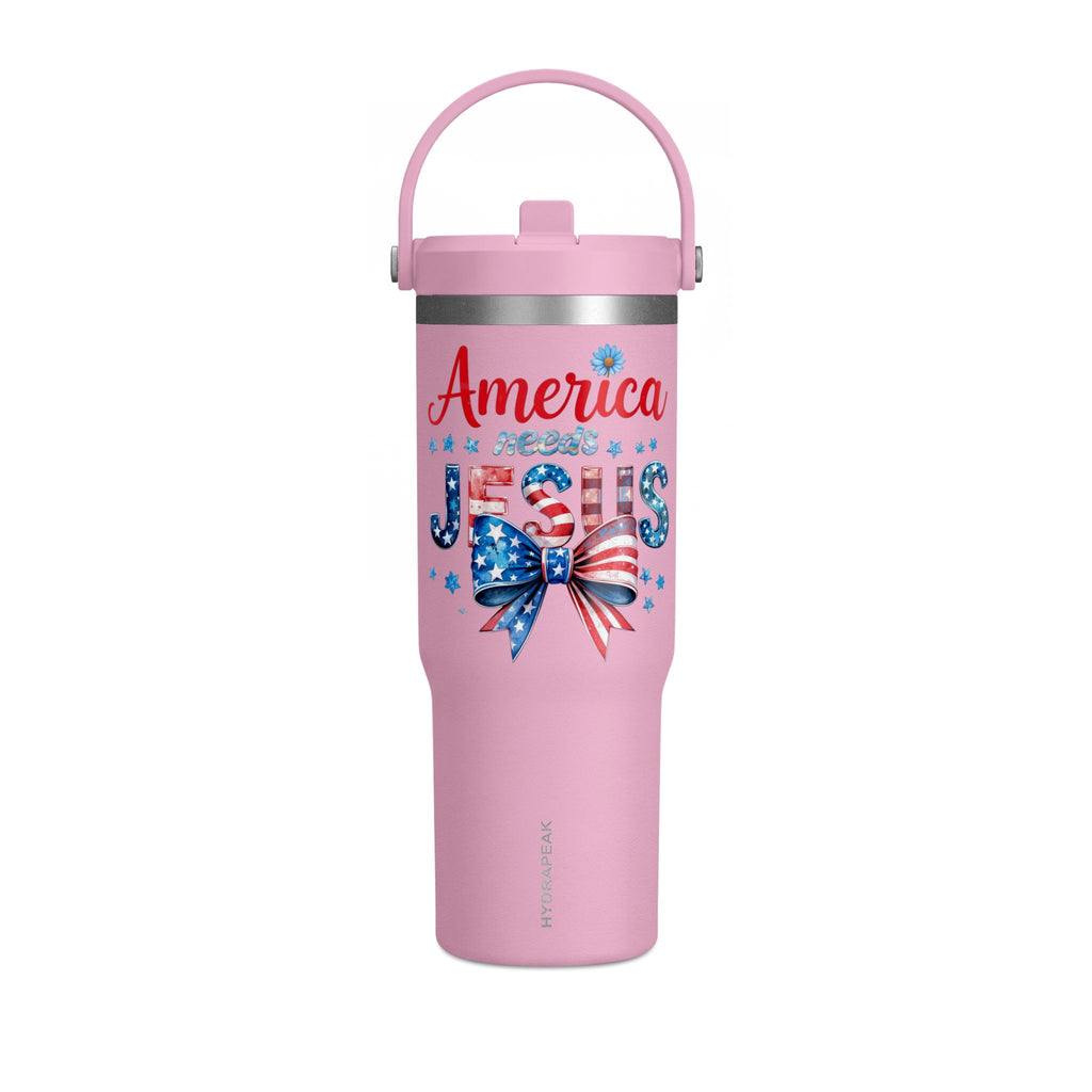 America Needs Jesus 32oz Nomad Tumbler – Patriotic Insulated Travel Mug