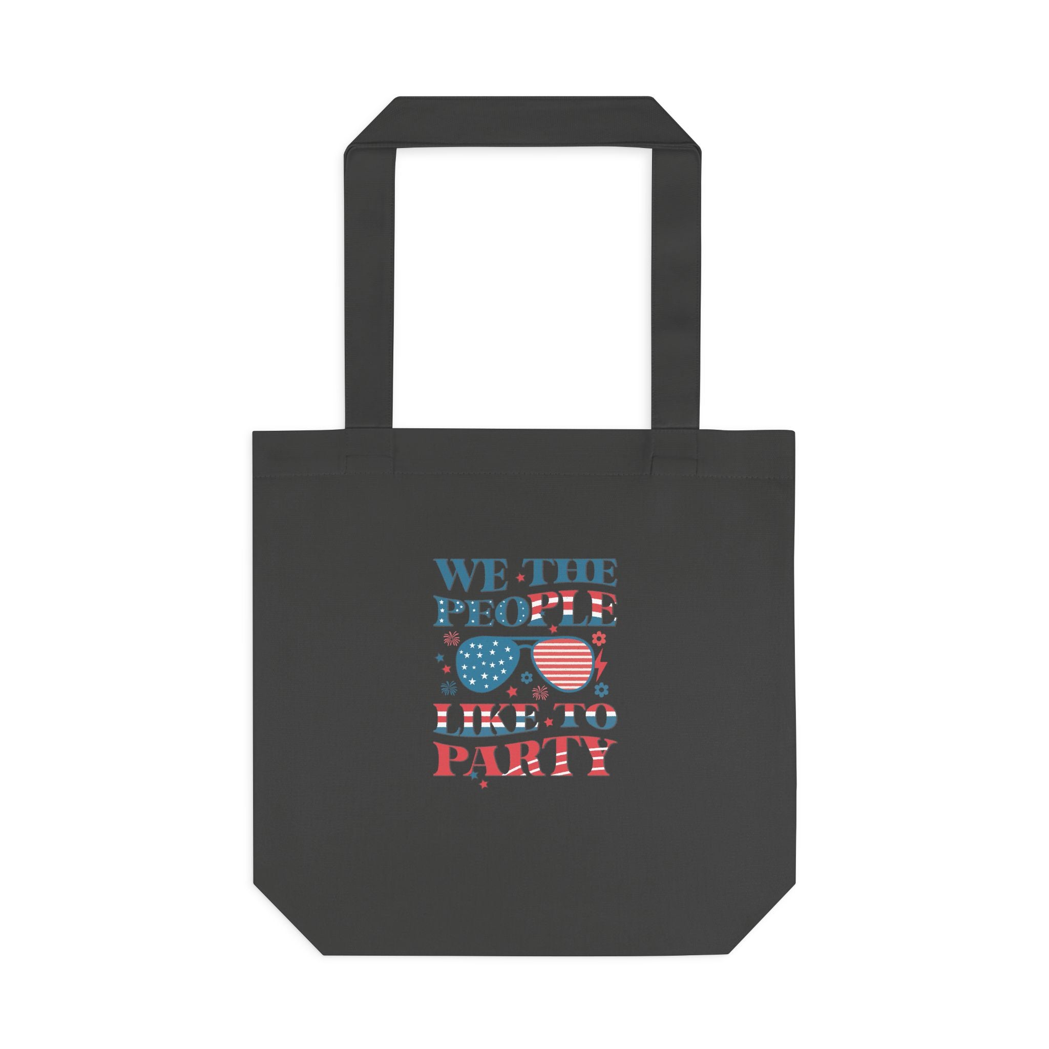 Patriotic "We The People" Cotton Tote Bag – Fourth of July USA Flag Market Bag