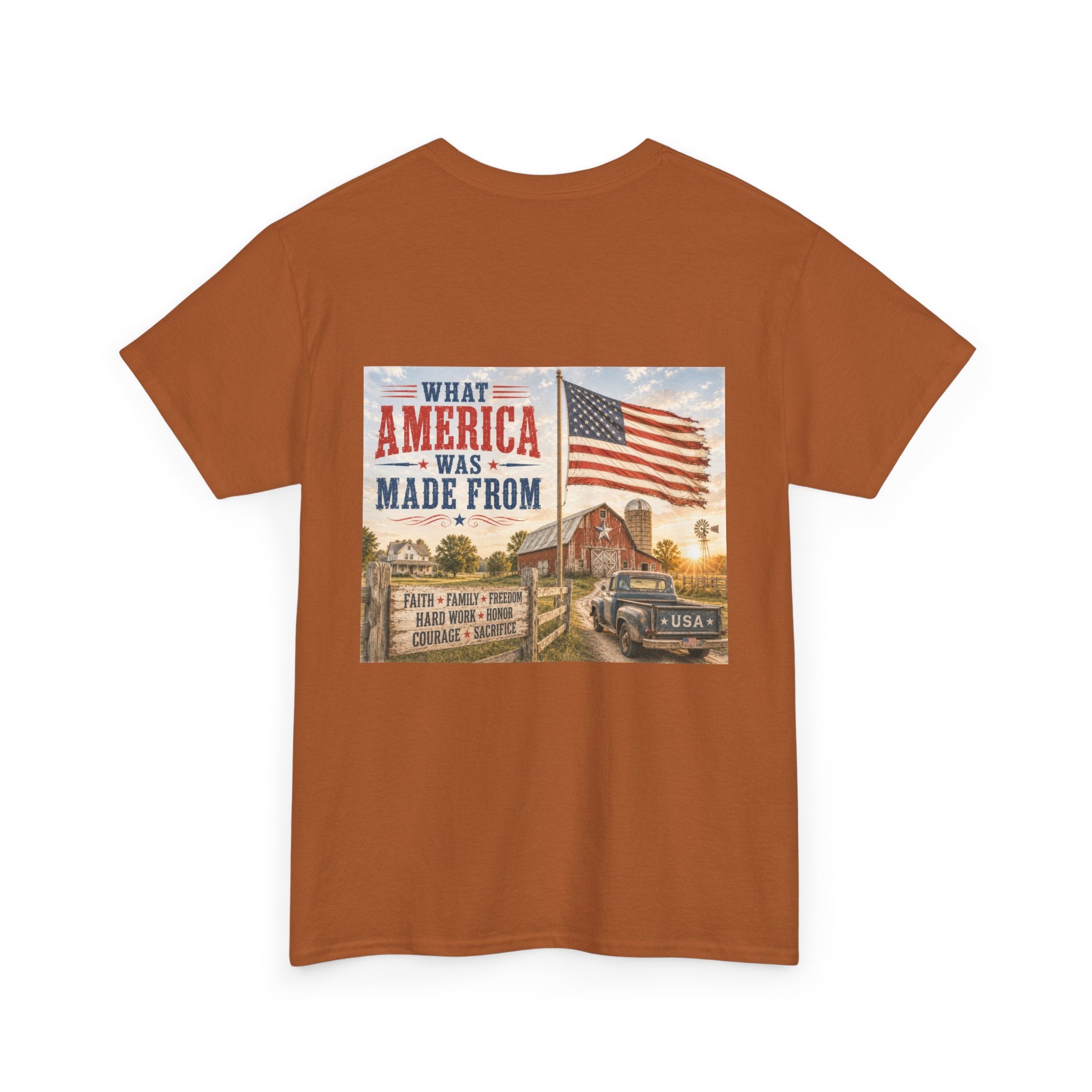 Vintage 'What America Was Made From' Tee - Patriotic Americana Graphic T-Shirt