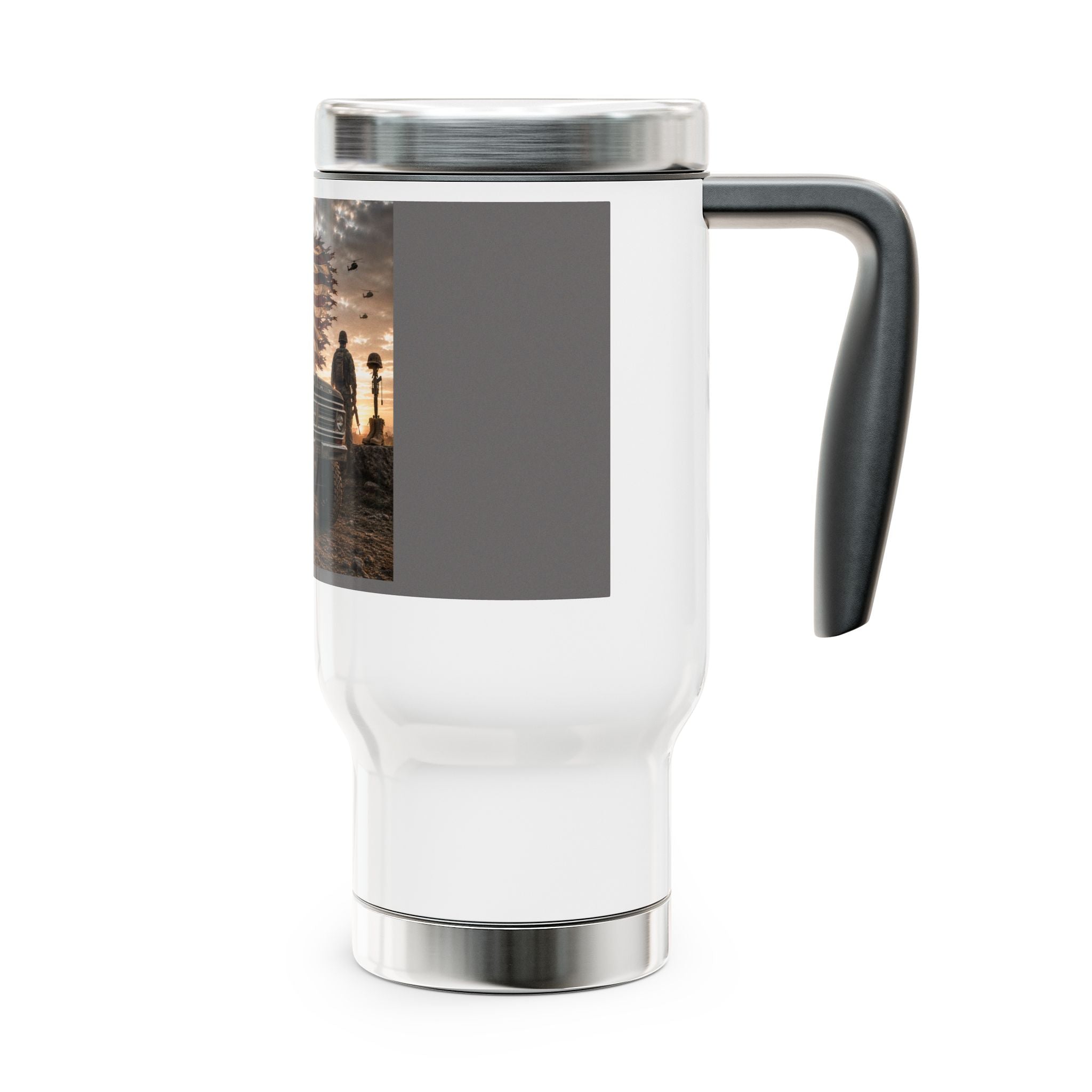 Stainless Steel Travel Mug with Handle, 14oz