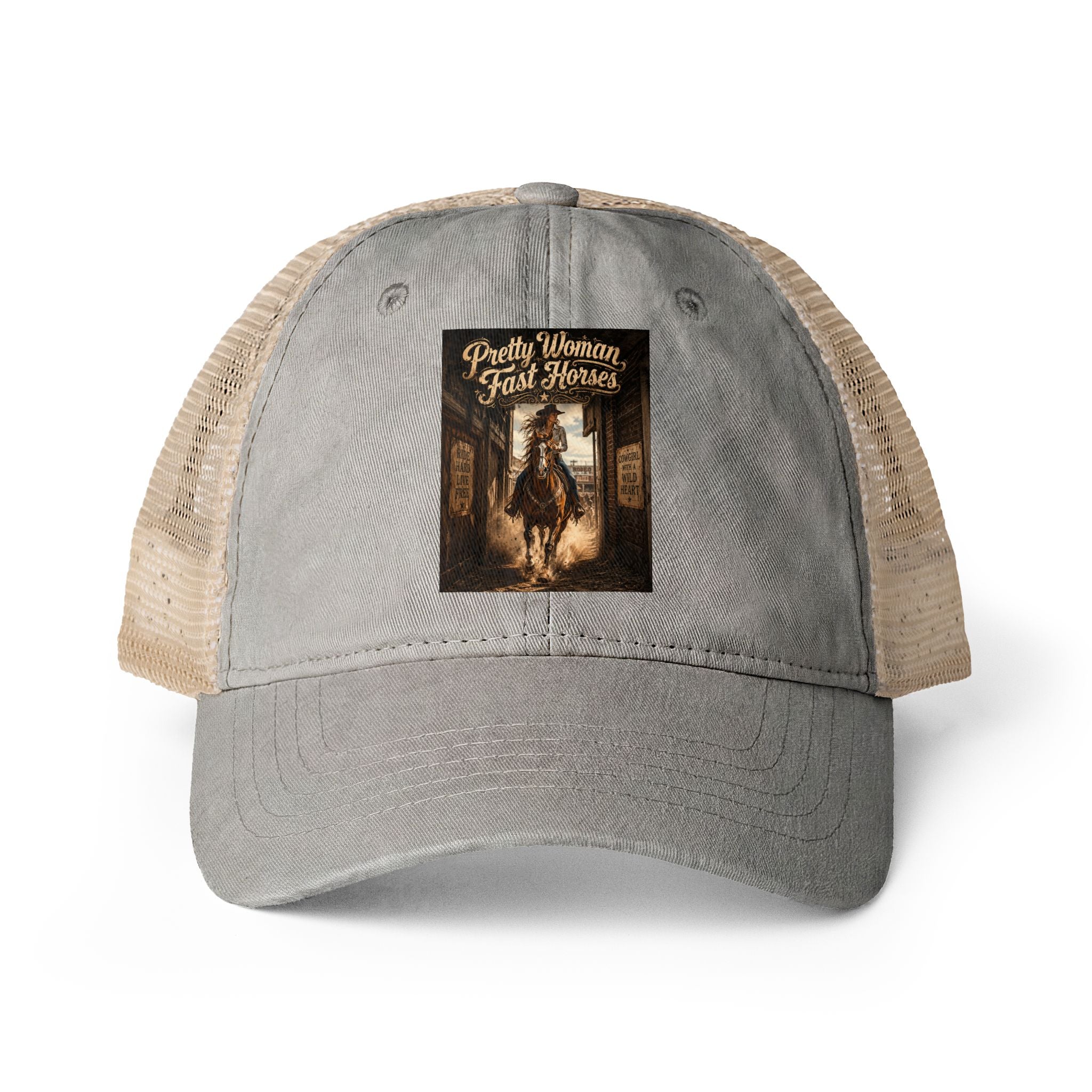 Women's Washed Mesh-Back Cap