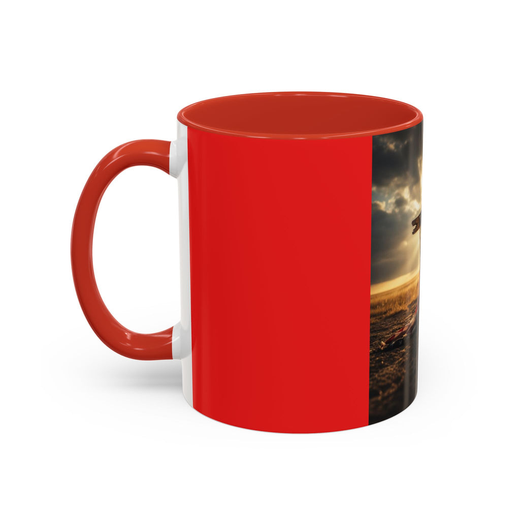 Patriotic Cross Coffee Mug – American Flag Christian Faith 11/15oz Accent Mug