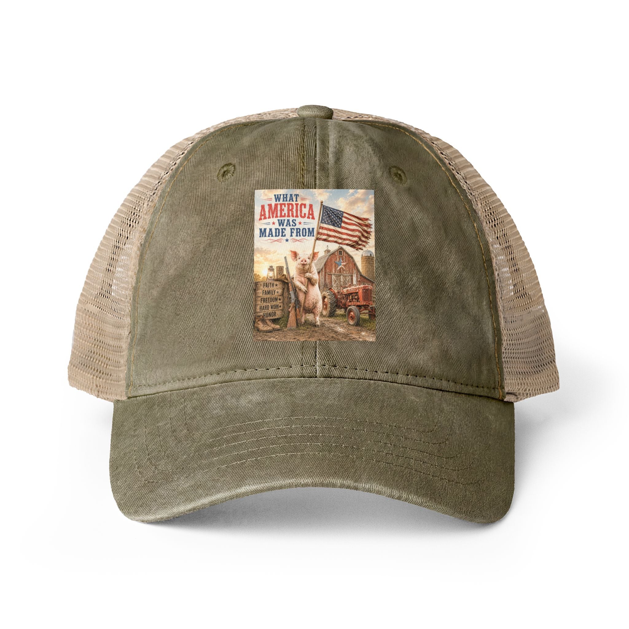 Women's Washed Mesh-Back Cap