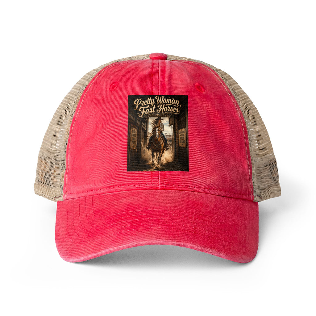 Women's Washed Mesh-Back Cap