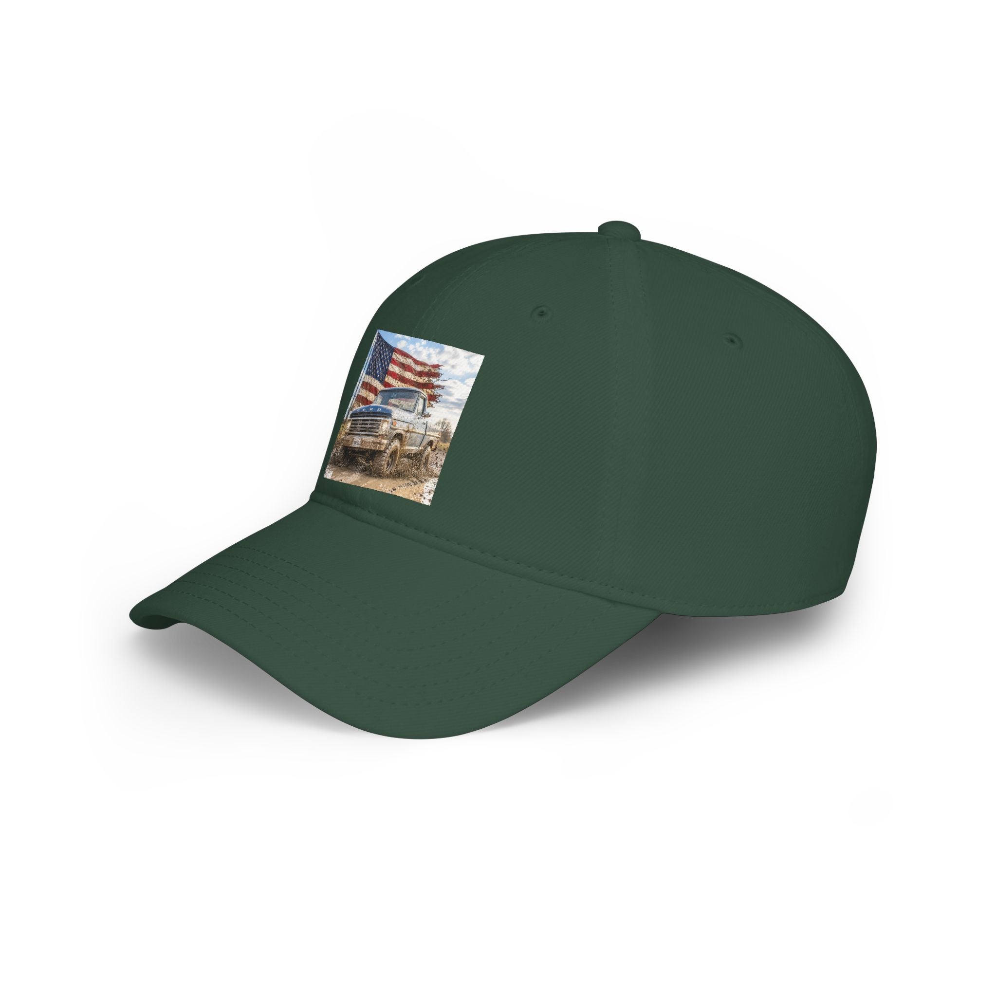 Patriotic Truck Baseball Cap — American Flag Off-Road Vintage Hat