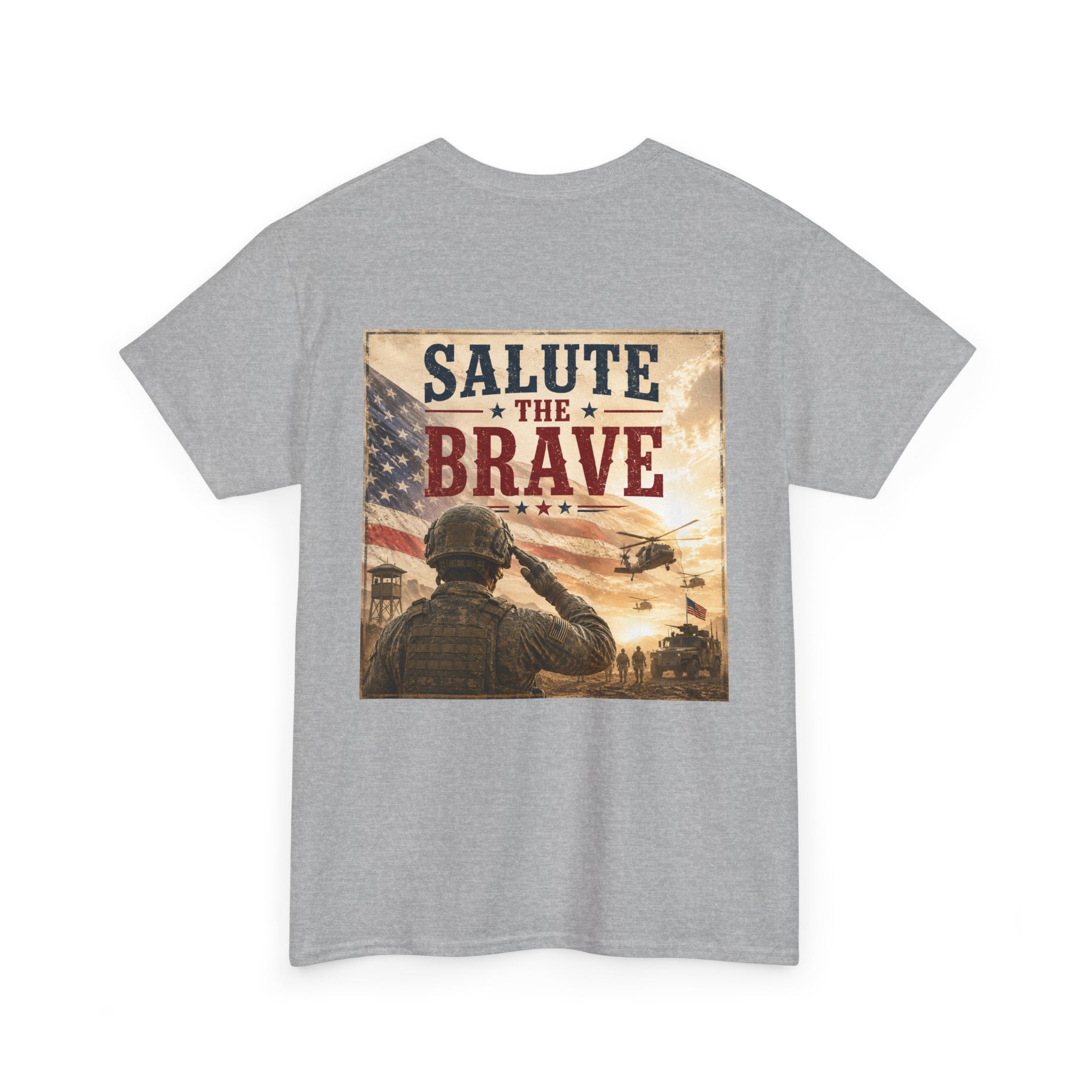 Salute The Brave Military Tribute T-Shirt — Veterans Day Patriotic Tee