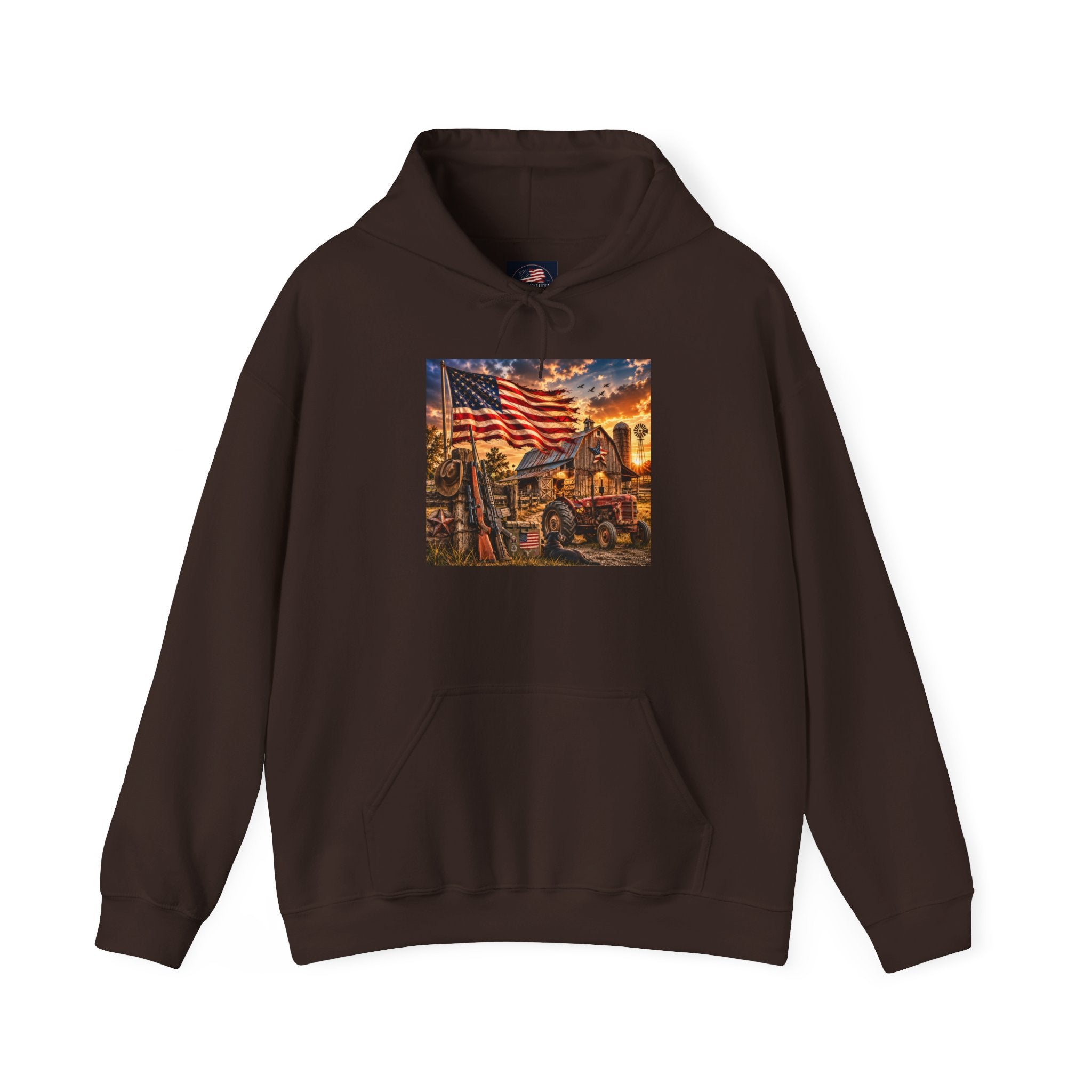 Patriotic Memorial Hoodie – American Flag Firefighter Tribute Sweatshirt