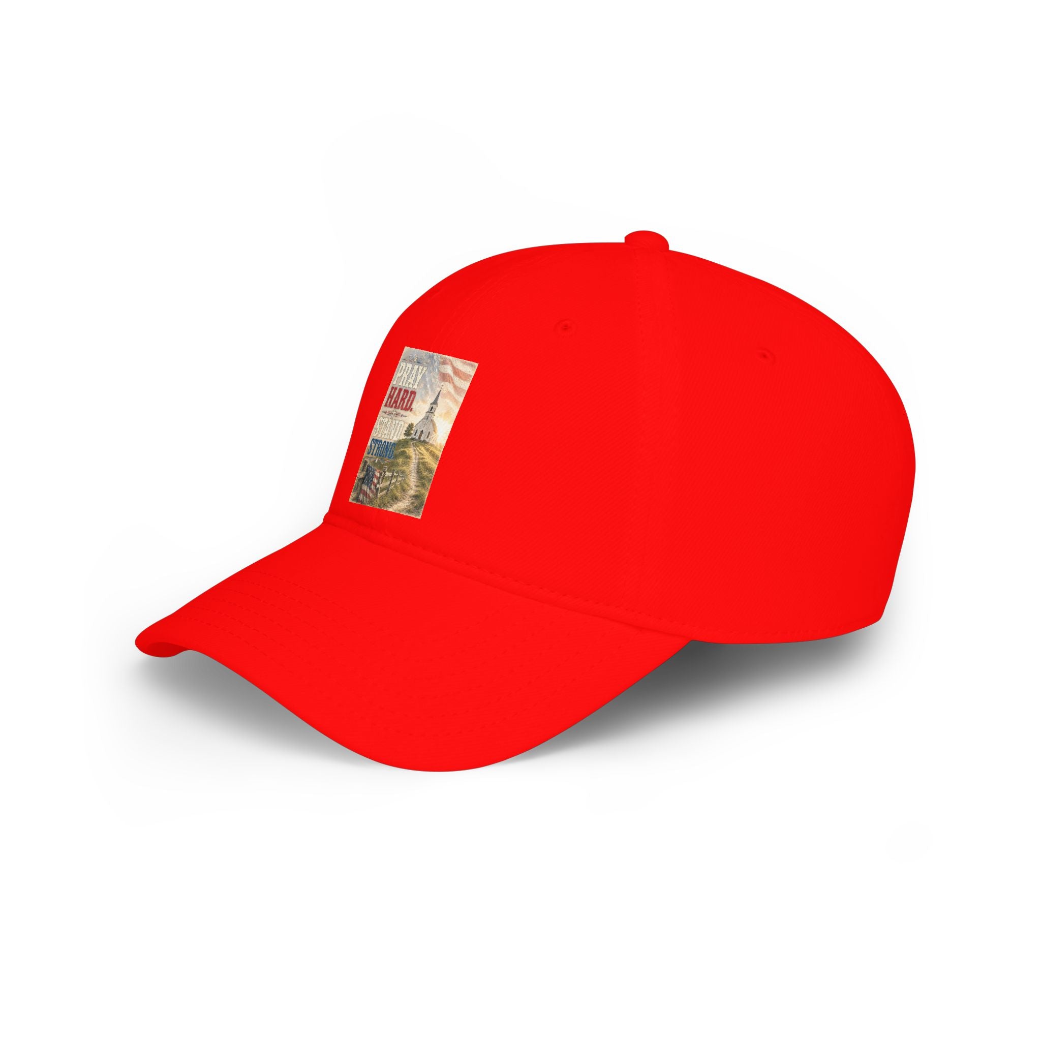 Patriotic 'Pray Hard, Stand Strong' Baseball Cap
