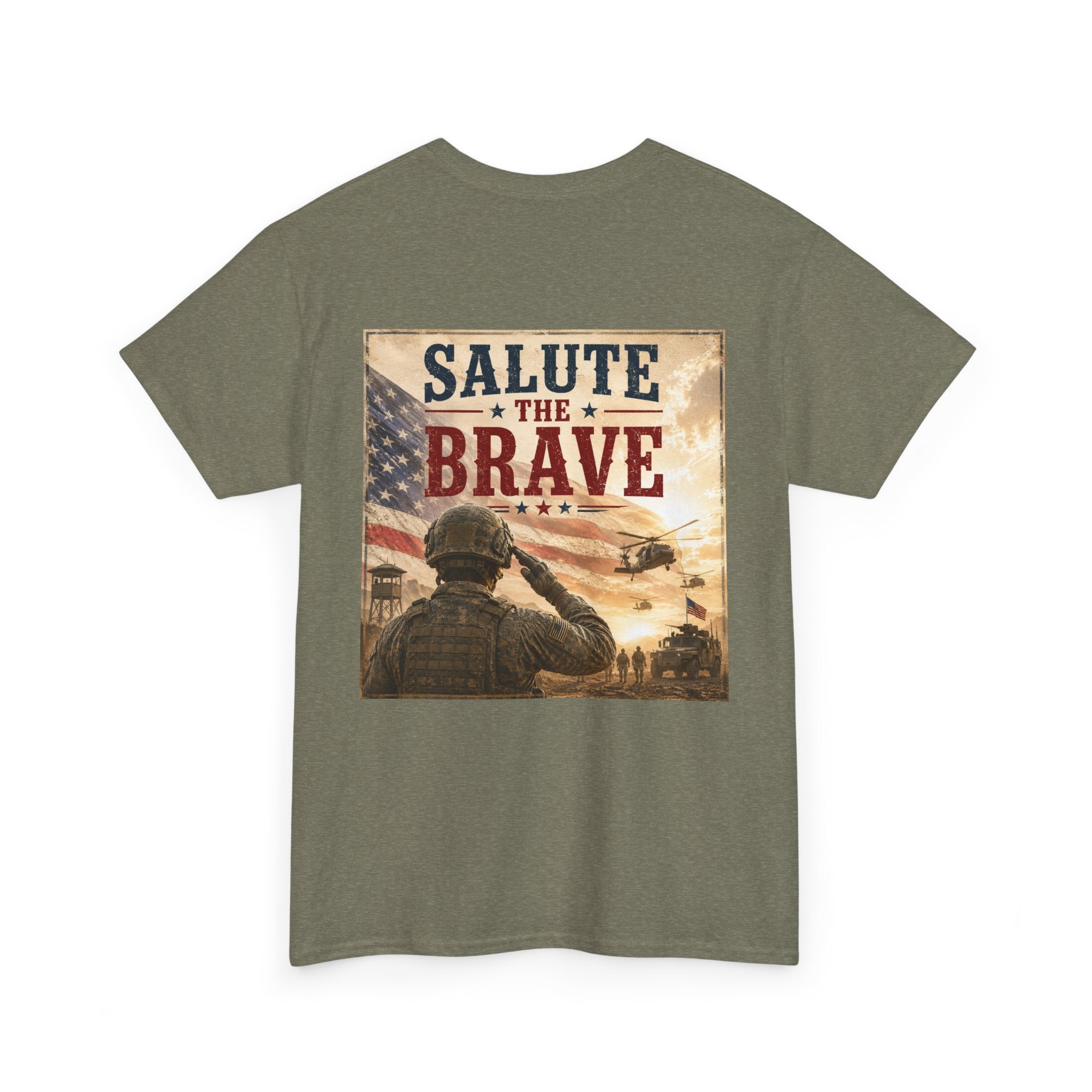 Salute The Brave Military Tribute T-Shirt — Veterans Day Patriotic Tee