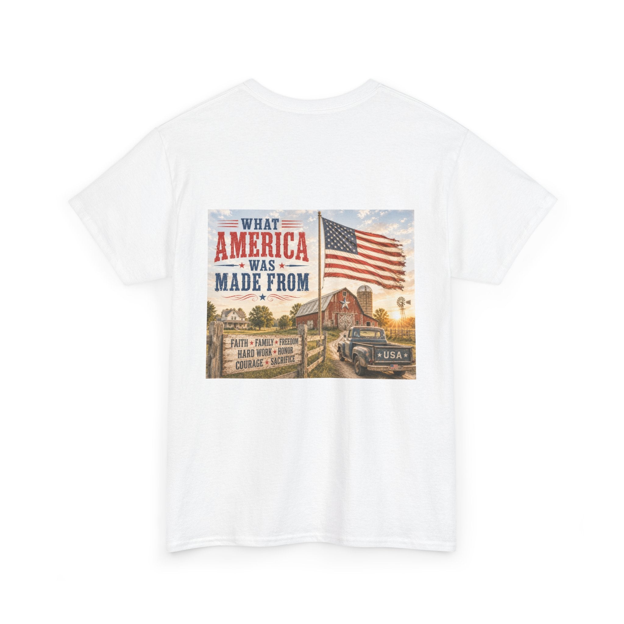 Vintage 'What America Was Made From' Tee - Patriotic Americana Graphic T-Shirt