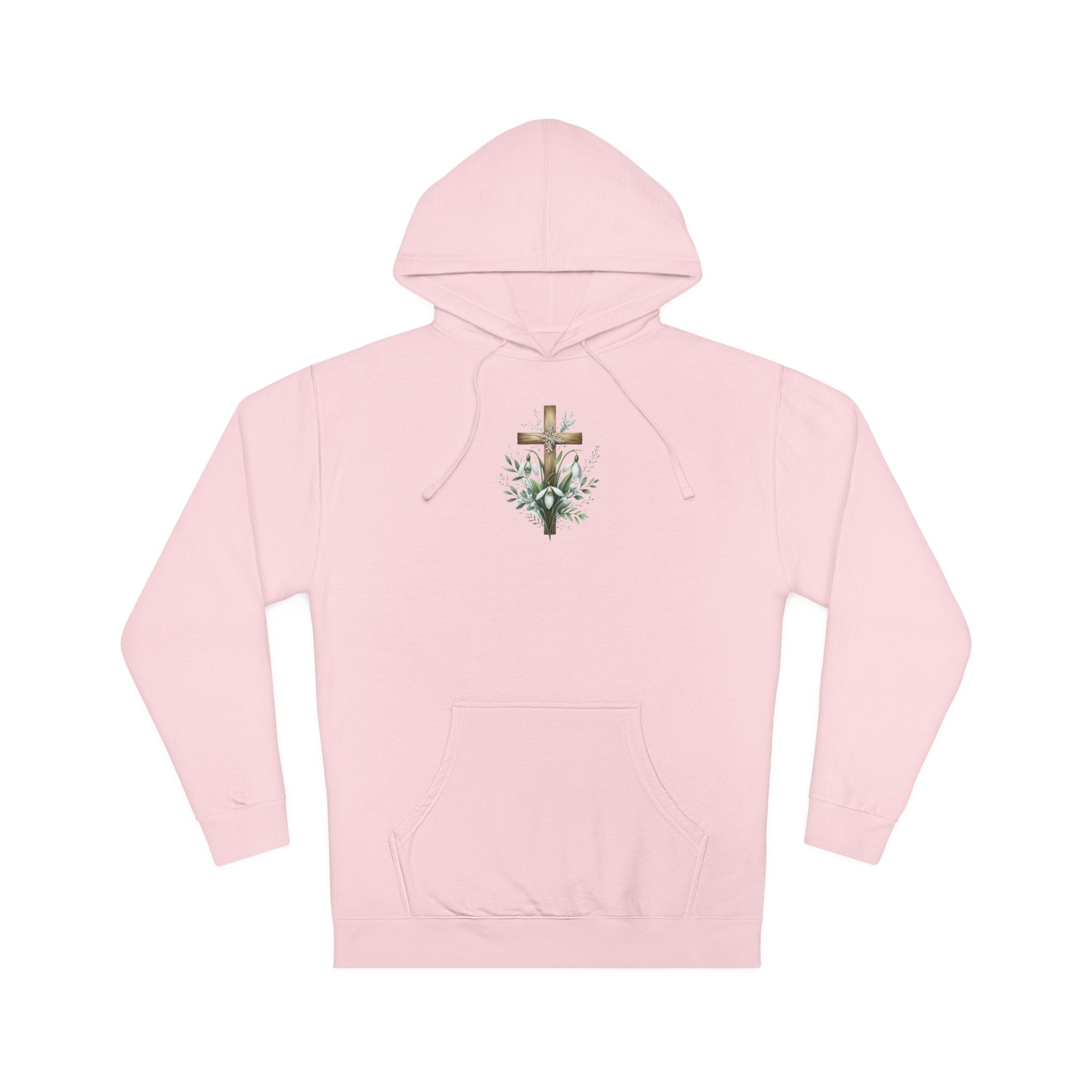 Floral Cross Hoodie – Small Easter Cross Floral Graphic Hooded Sweatshirt