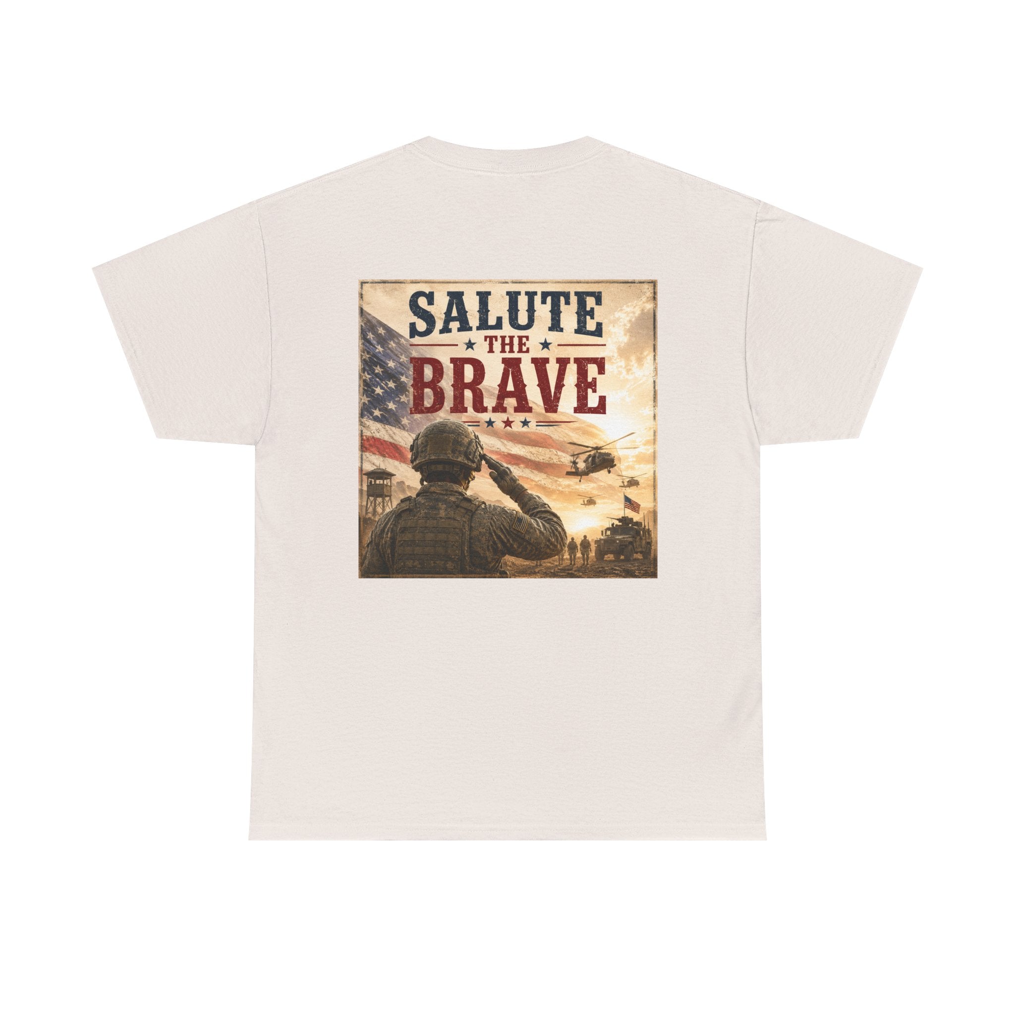 Salute The Brave Military Tribute T-Shirt — Veterans Day Patriotic Tee