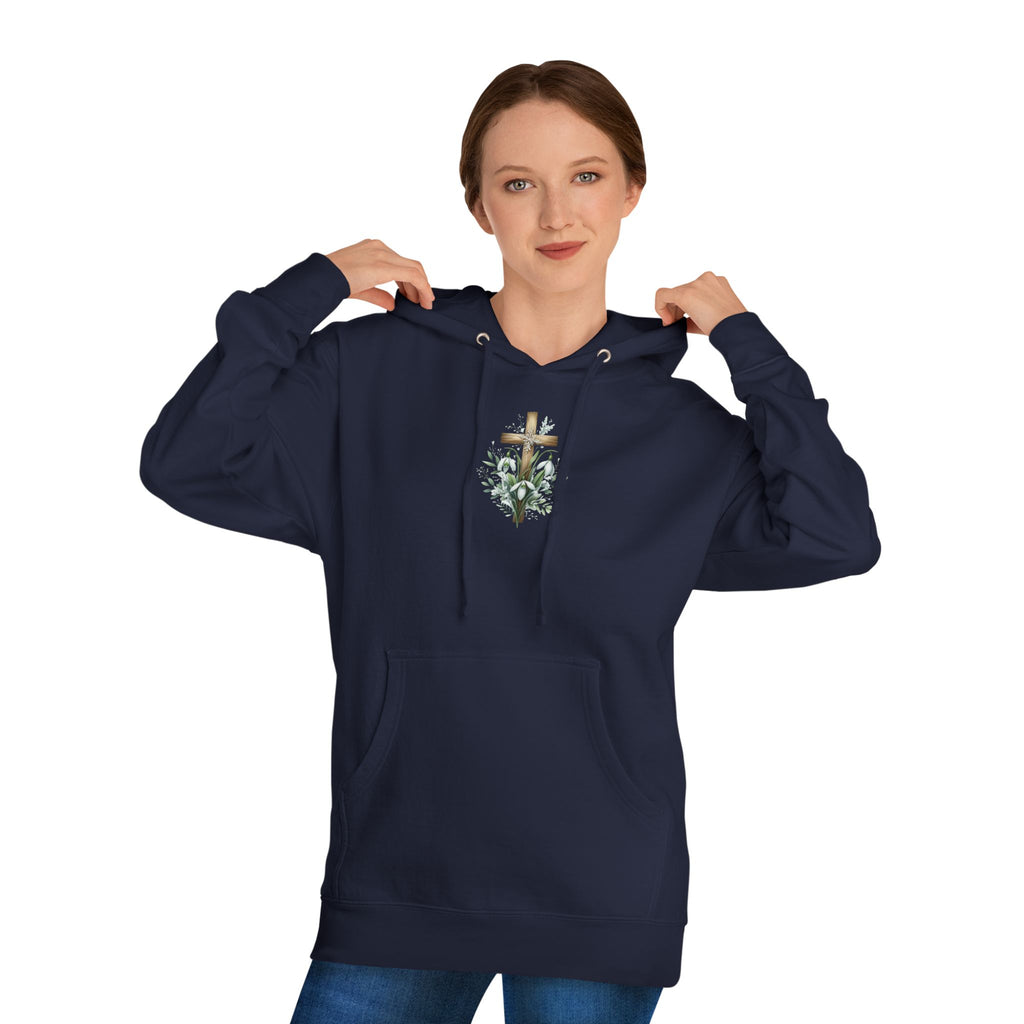 Floral Cross Hoodie – Small Easter Cross Floral Graphic Hooded Sweatshirt