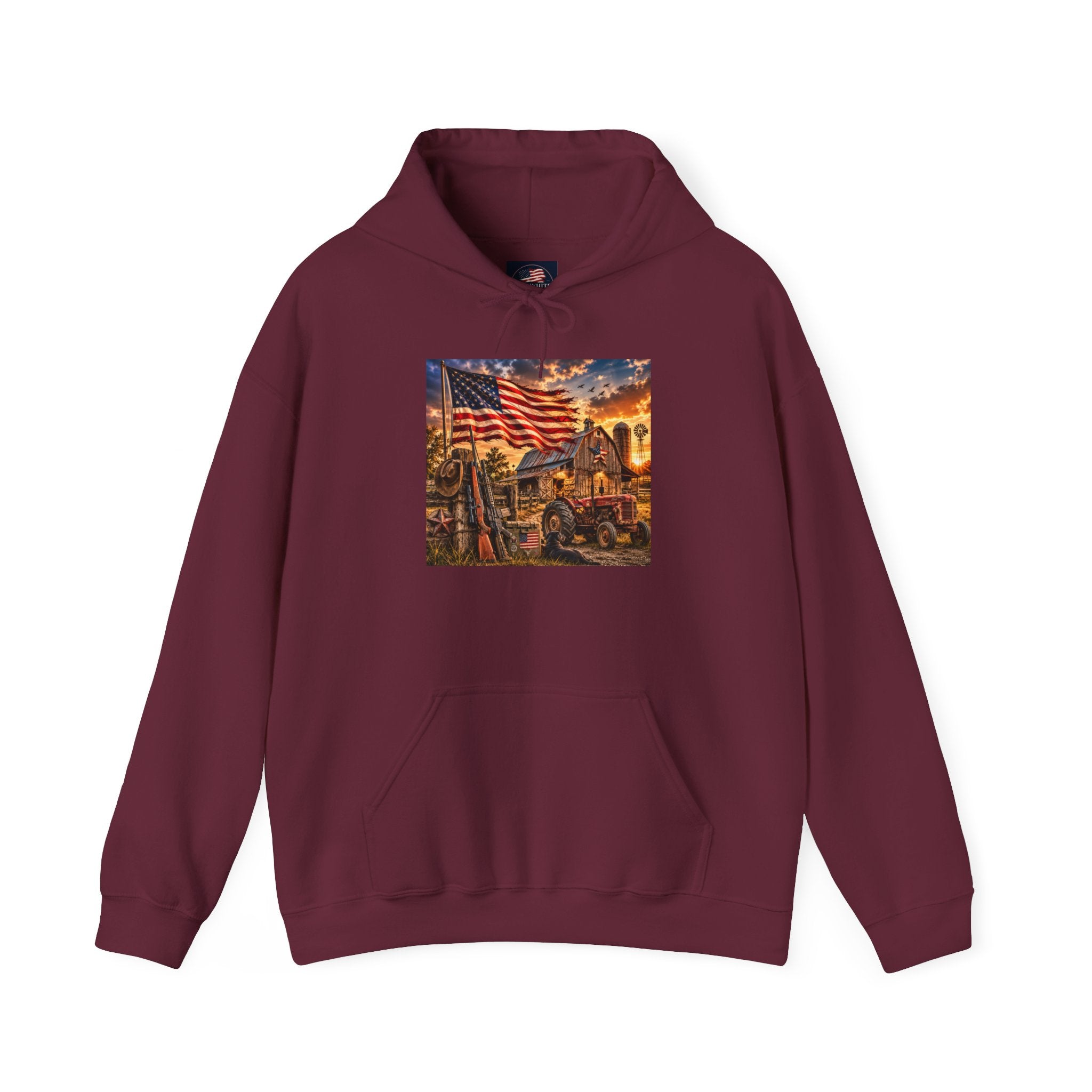Patriotic Memorial Hoodie – American Flag Firefighter Tribute Sweatshirt