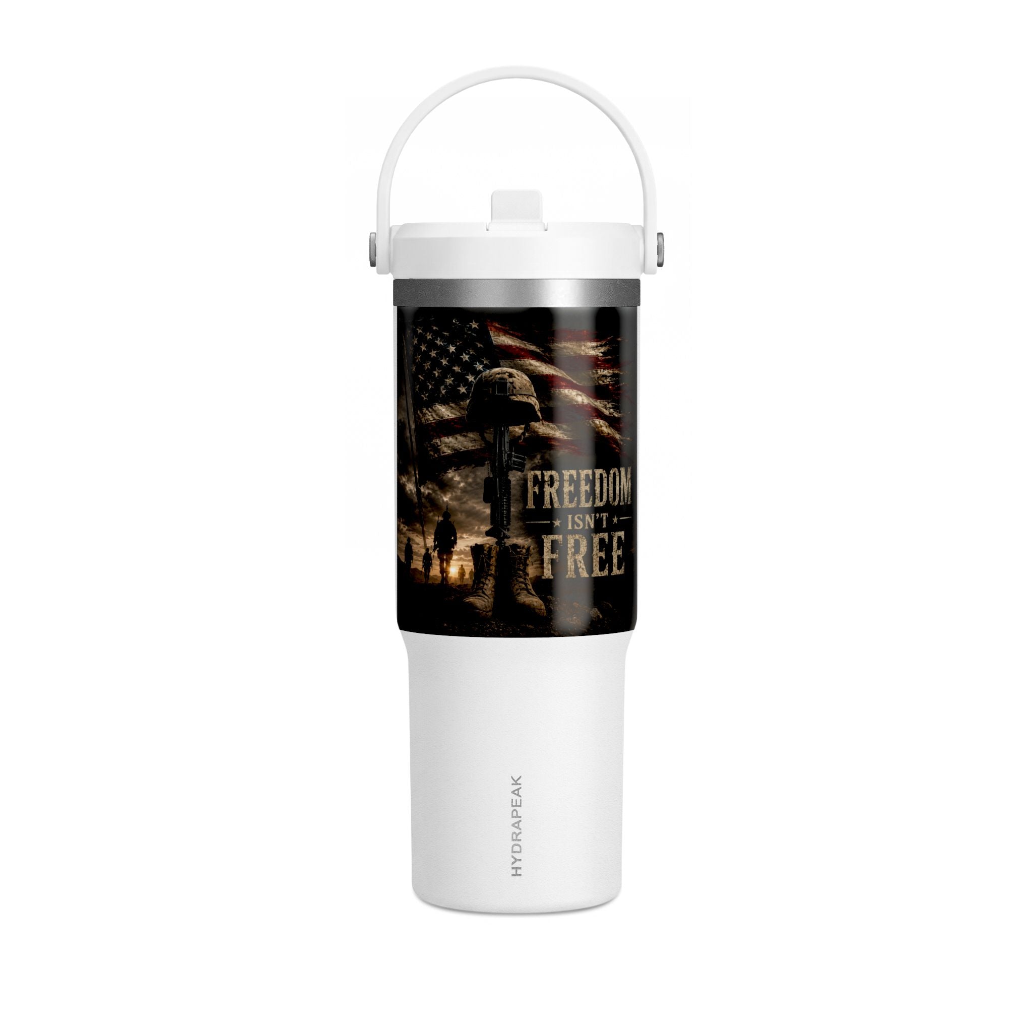 32oz Nomad Tumbler — Patriotic "Freedom Isn’t Free" Military Travel Tumbler