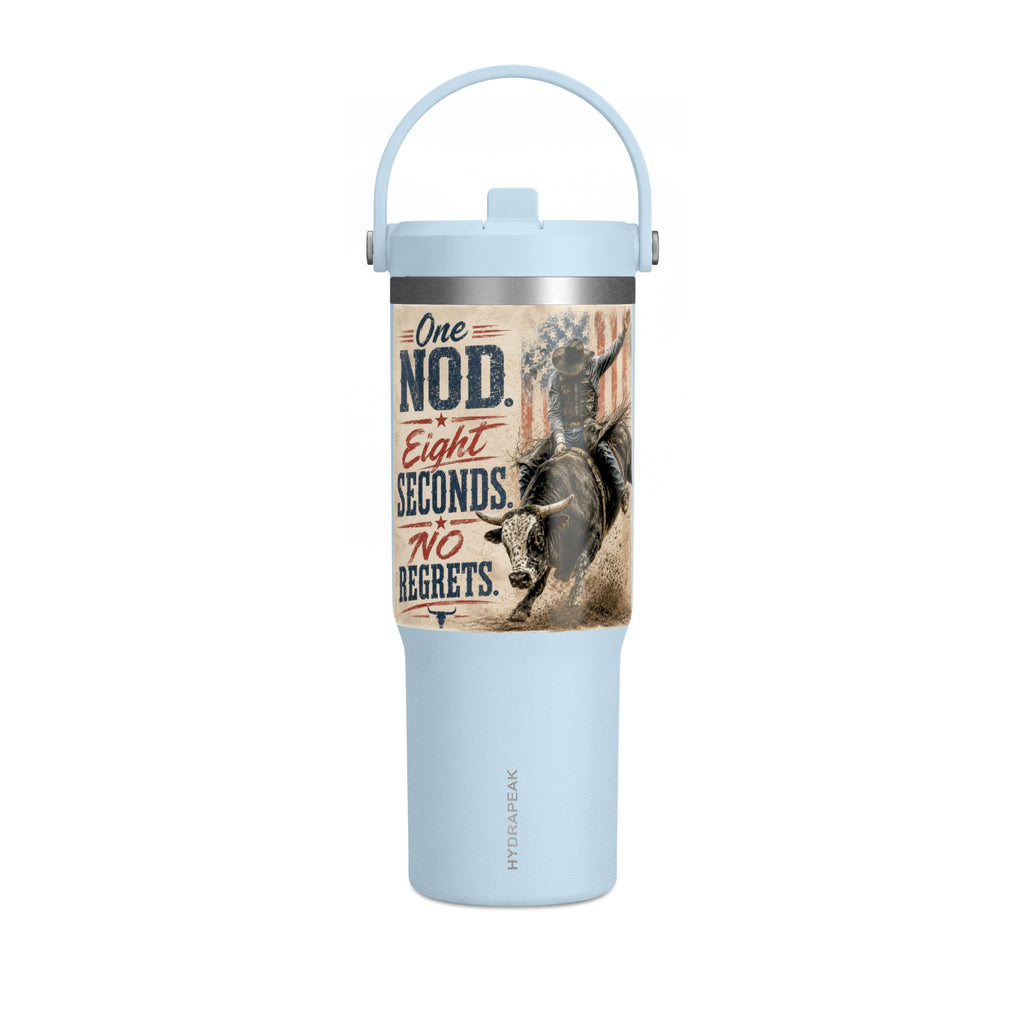 Nomad Tumbler 32oz - 'One Nod, Eight Seconds, No Regrets' Travel Tumbler