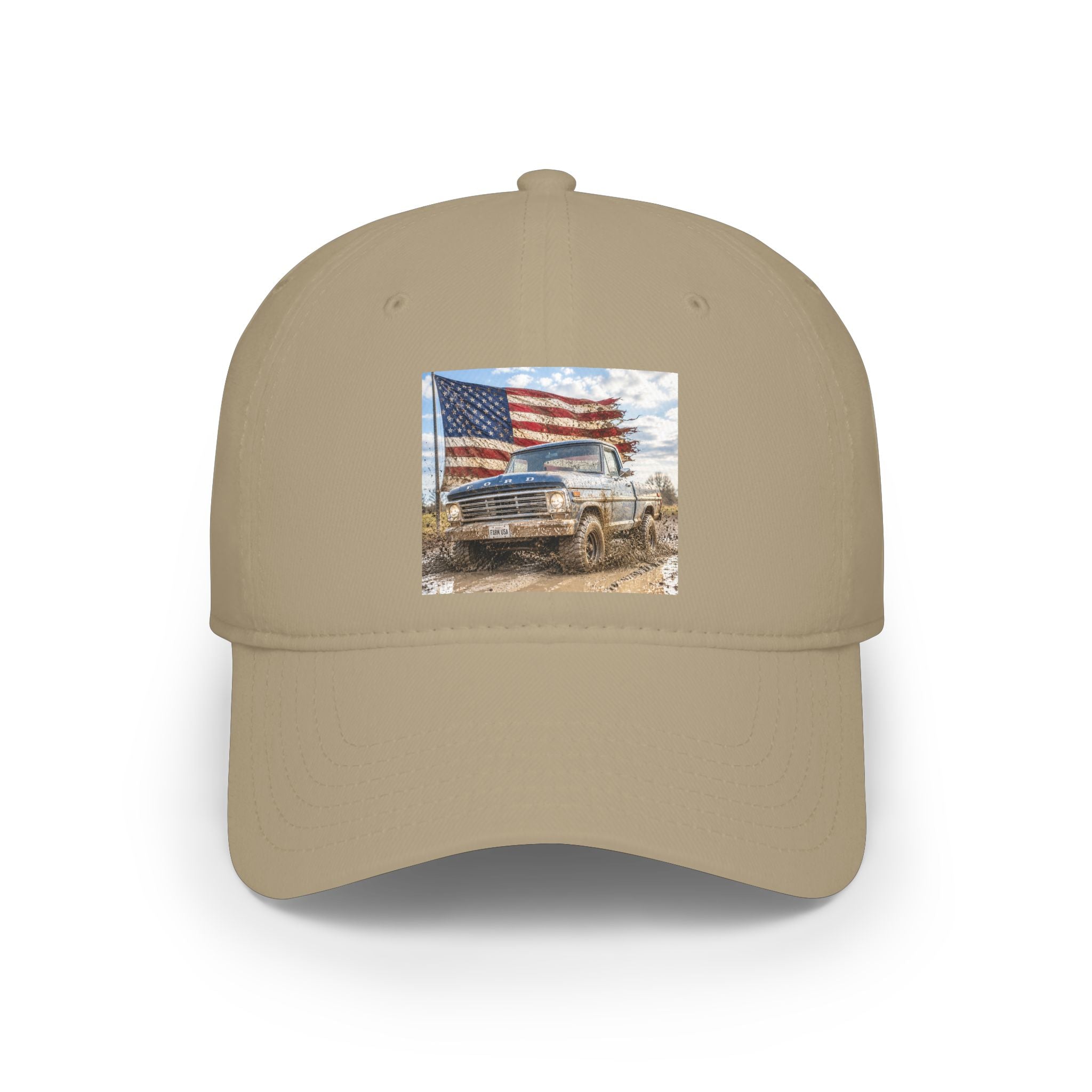 Patriotic Truck Baseball Cap — American Flag Off-Road Vintage Hat