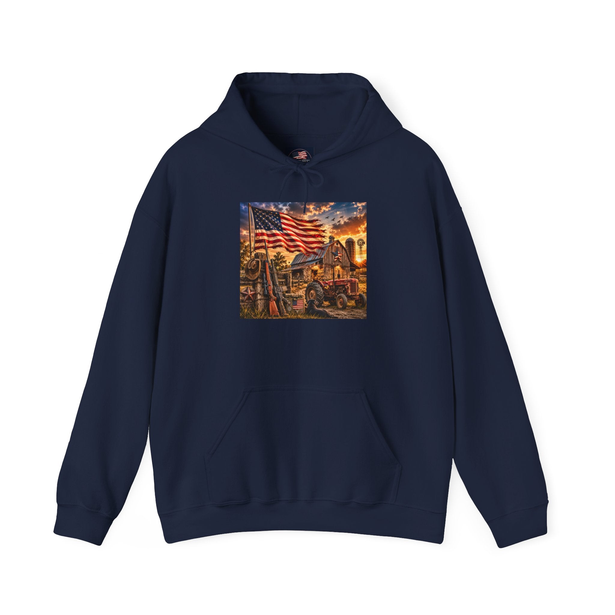 Patriotic Memorial Hoodie – American Flag Firefighter Tribute Sweatshirt