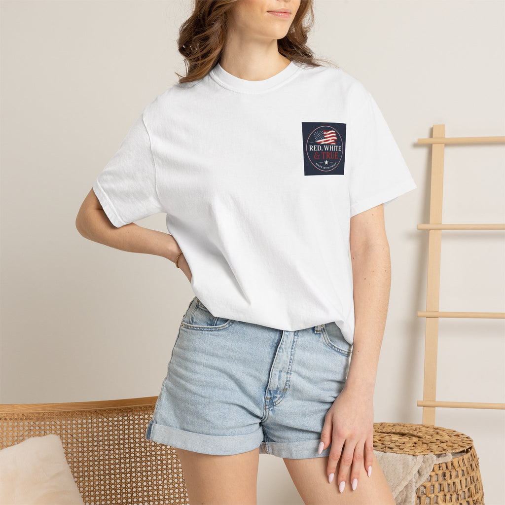 American Eagle Cross T-Shirt — Patriotic Red White & Brave Graphic Tee