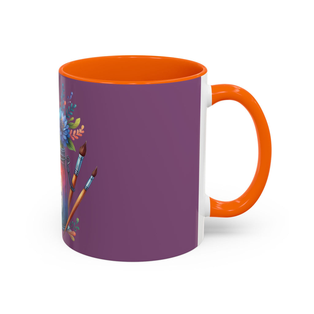 Faith & Love Floral Accent Coffee Mug — Colorful Candle Jar Design (11/15oz)