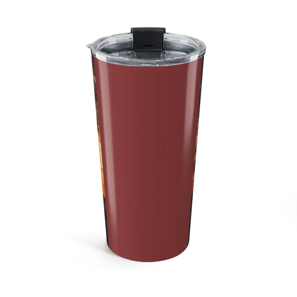 20oz Patriotic Tumbler – "Red, White & True" Flag Cross Travel Mug