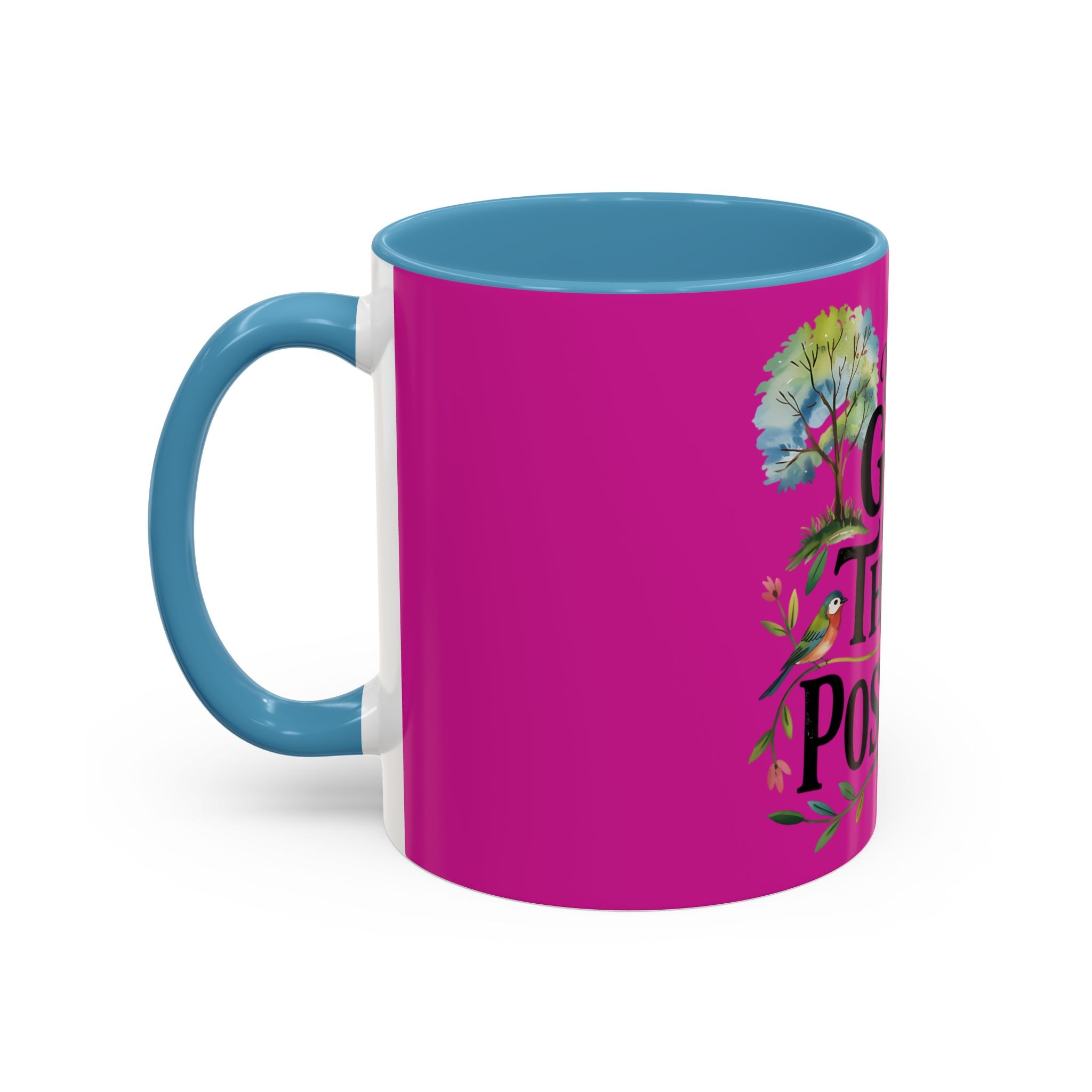 Inspirational Coffee Mug — "With God All Things Are Possible" Floral Accent