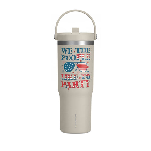 32oz Nomad Tumbler — "We the People Like to Party" Patriotic Insulated Travel Mug