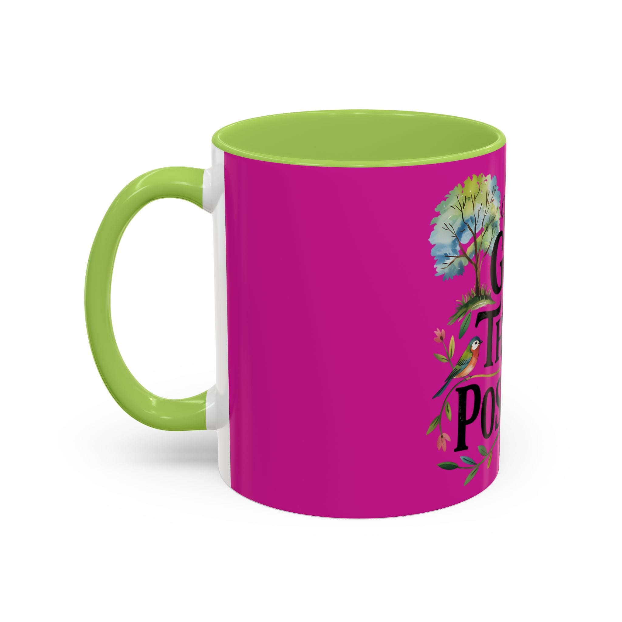 Inspirational Coffee Mug — "With God All Things Are Possible" Floral Accent