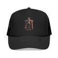 Trucker Hat — American Flag Cross with Soldier Memorial Design