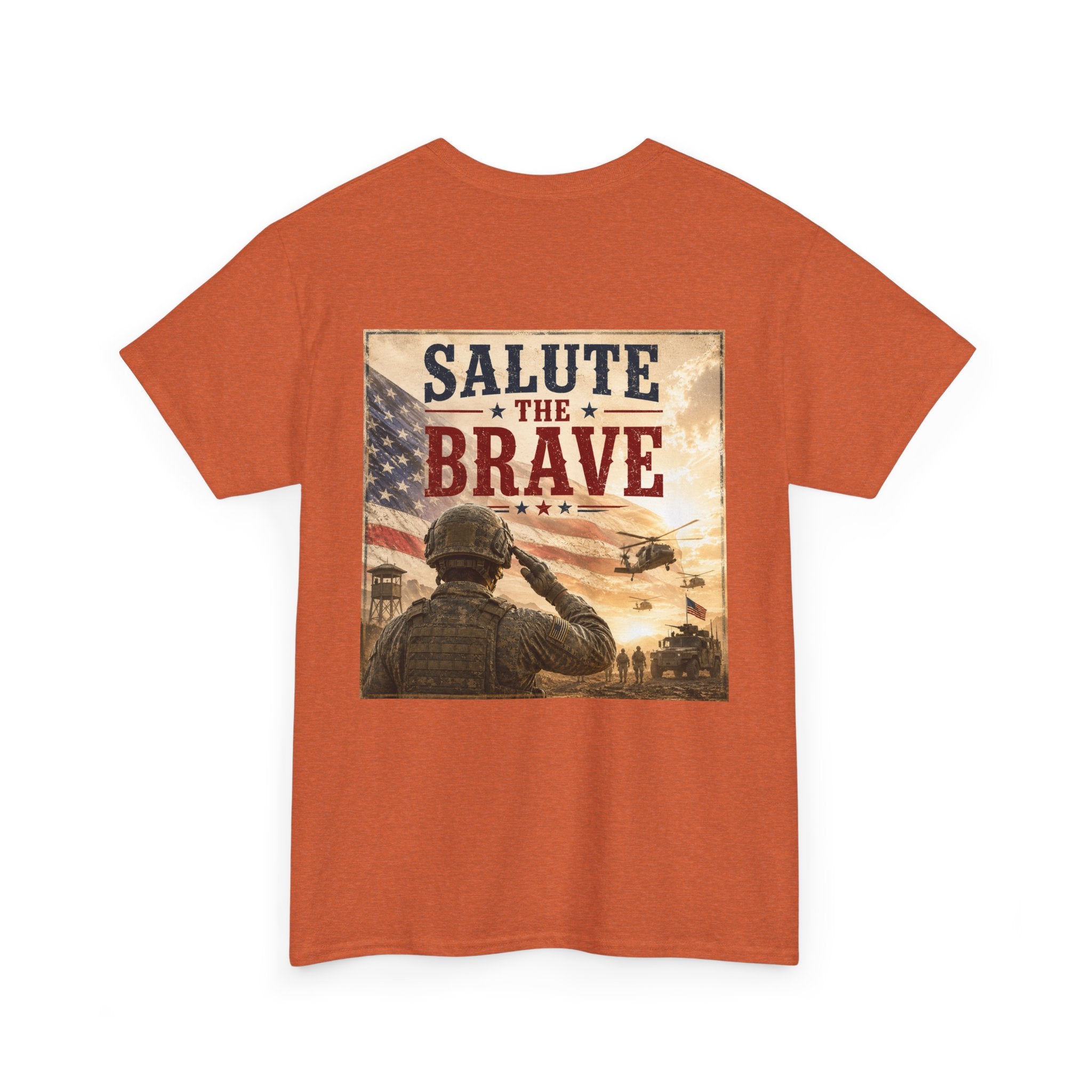 Salute The Brave Military Tribute T-Shirt — Veterans Day Patriotic Tee