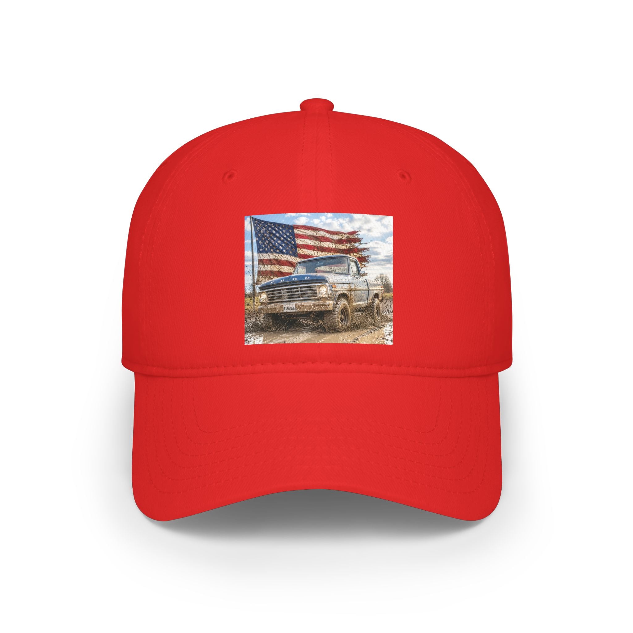 Patriotic Truck Baseball Cap — American Flag Off-Road Vintage Hat